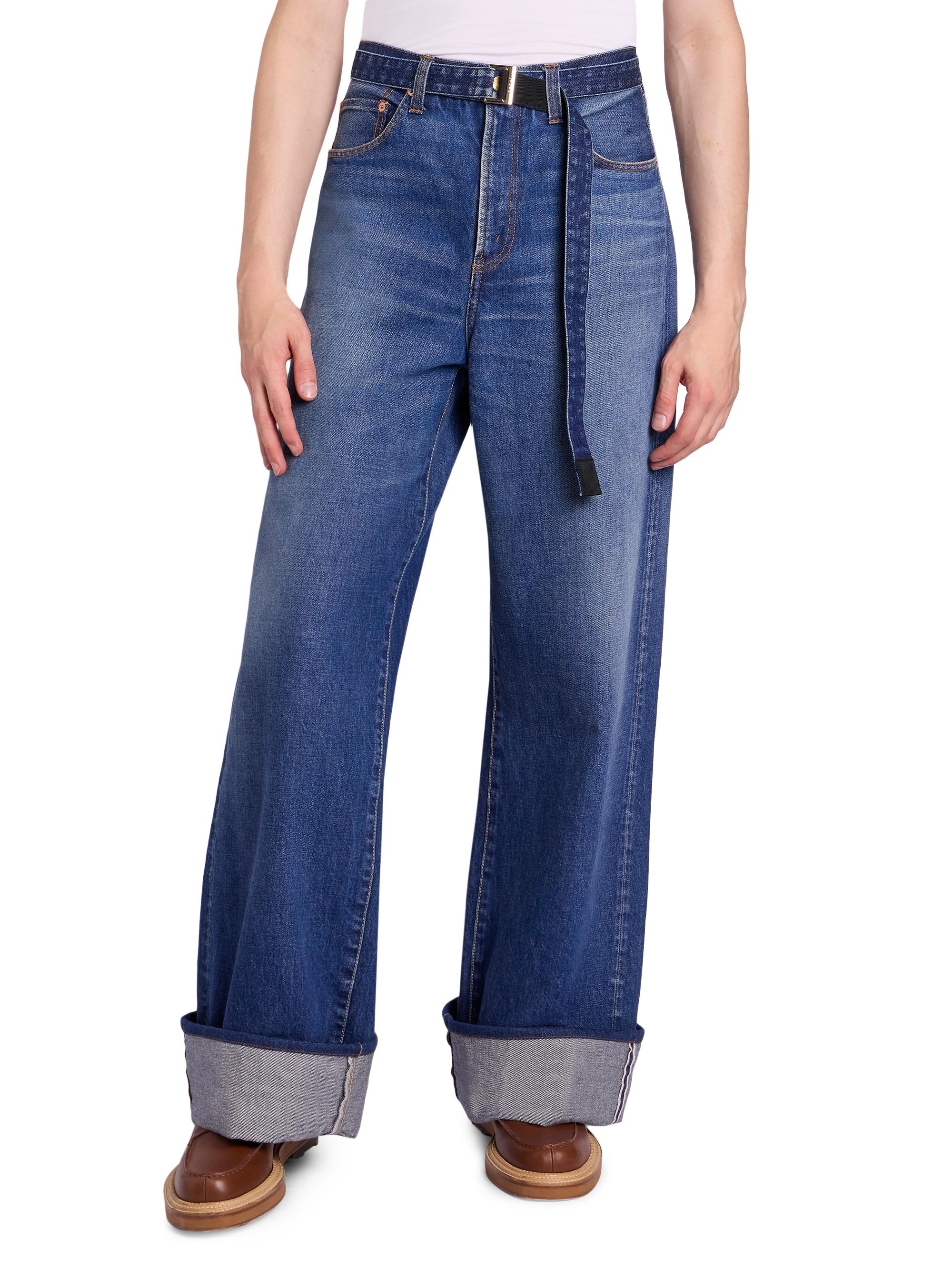 Sacai Levi's x Sacai Rolled Wide-Leg Jeans | Saks Fifth Avenue