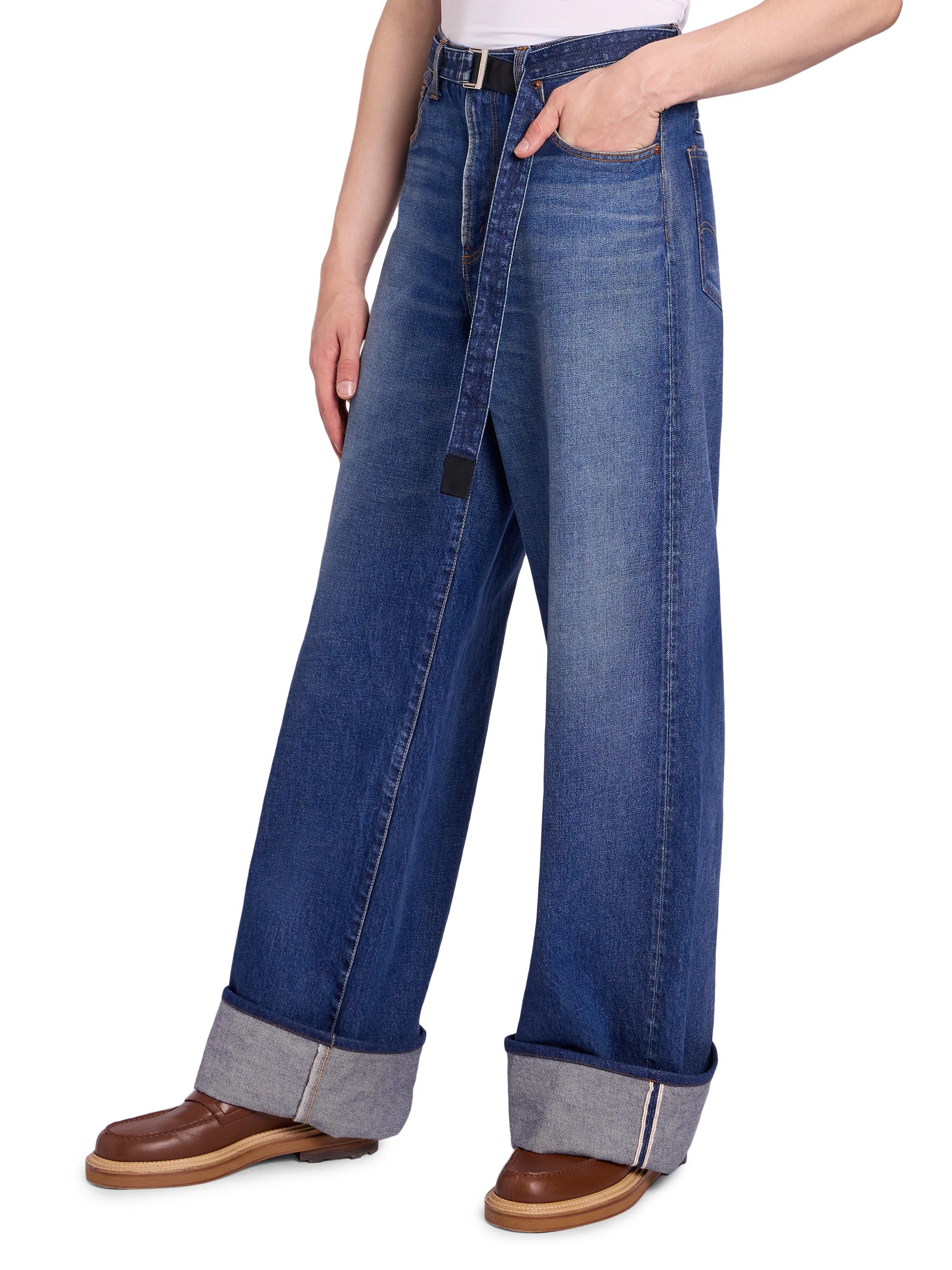 Sacai Levi's x Sacai Rolled Wide-Leg Jeans | Saks Fifth Avenue
