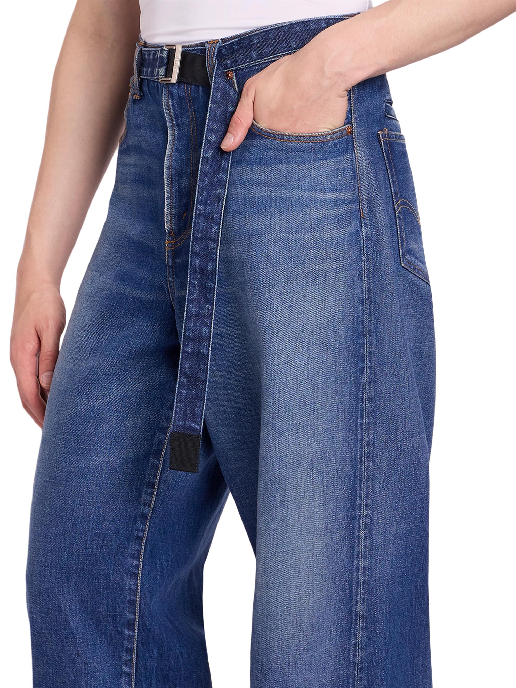 Sacai Levi's x Sacai Rolled Wide-Leg Jeans | Saks Fifth Avenue