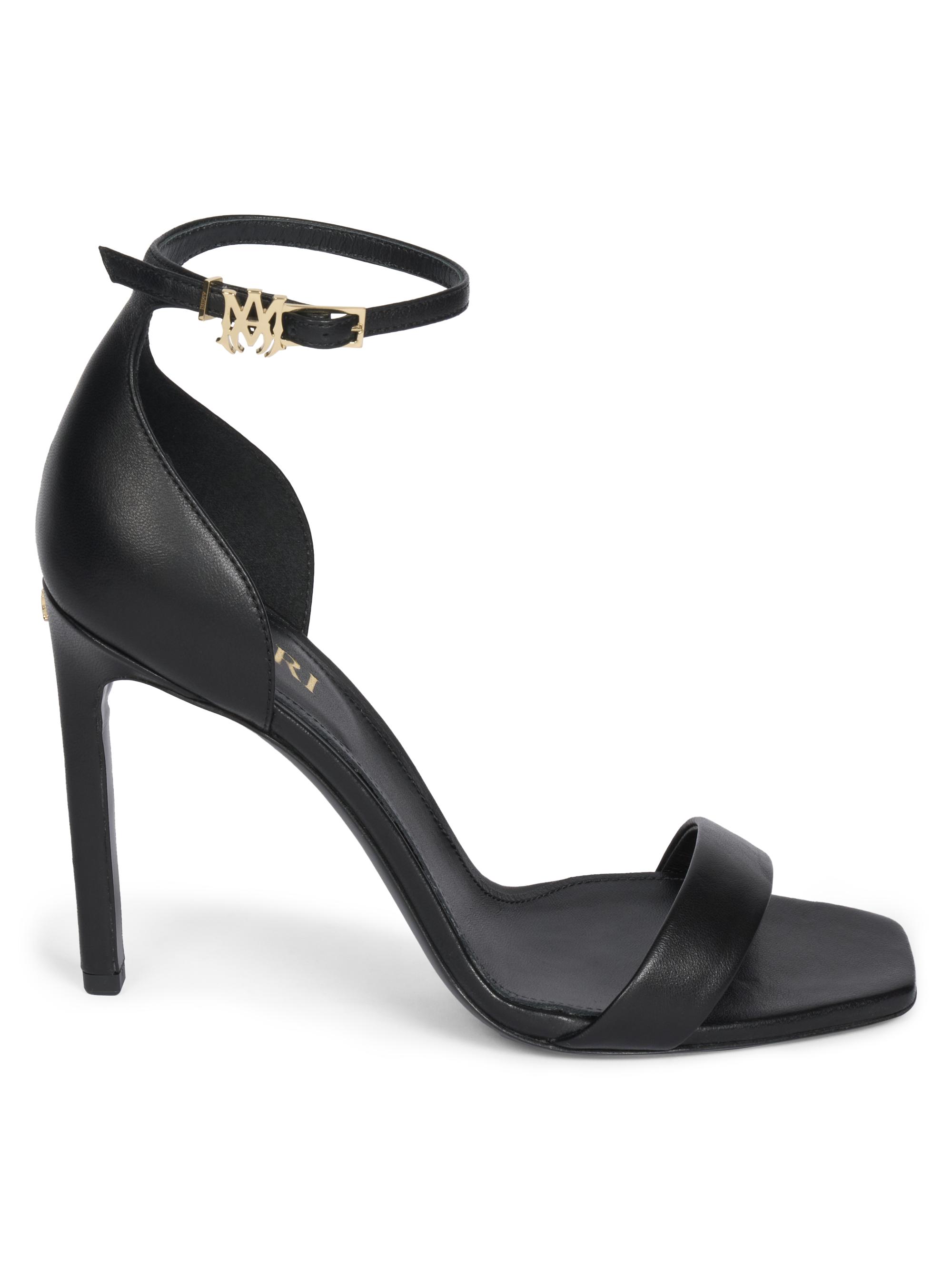 Amiri Women's MA 100MM Leather Sandals - Black
