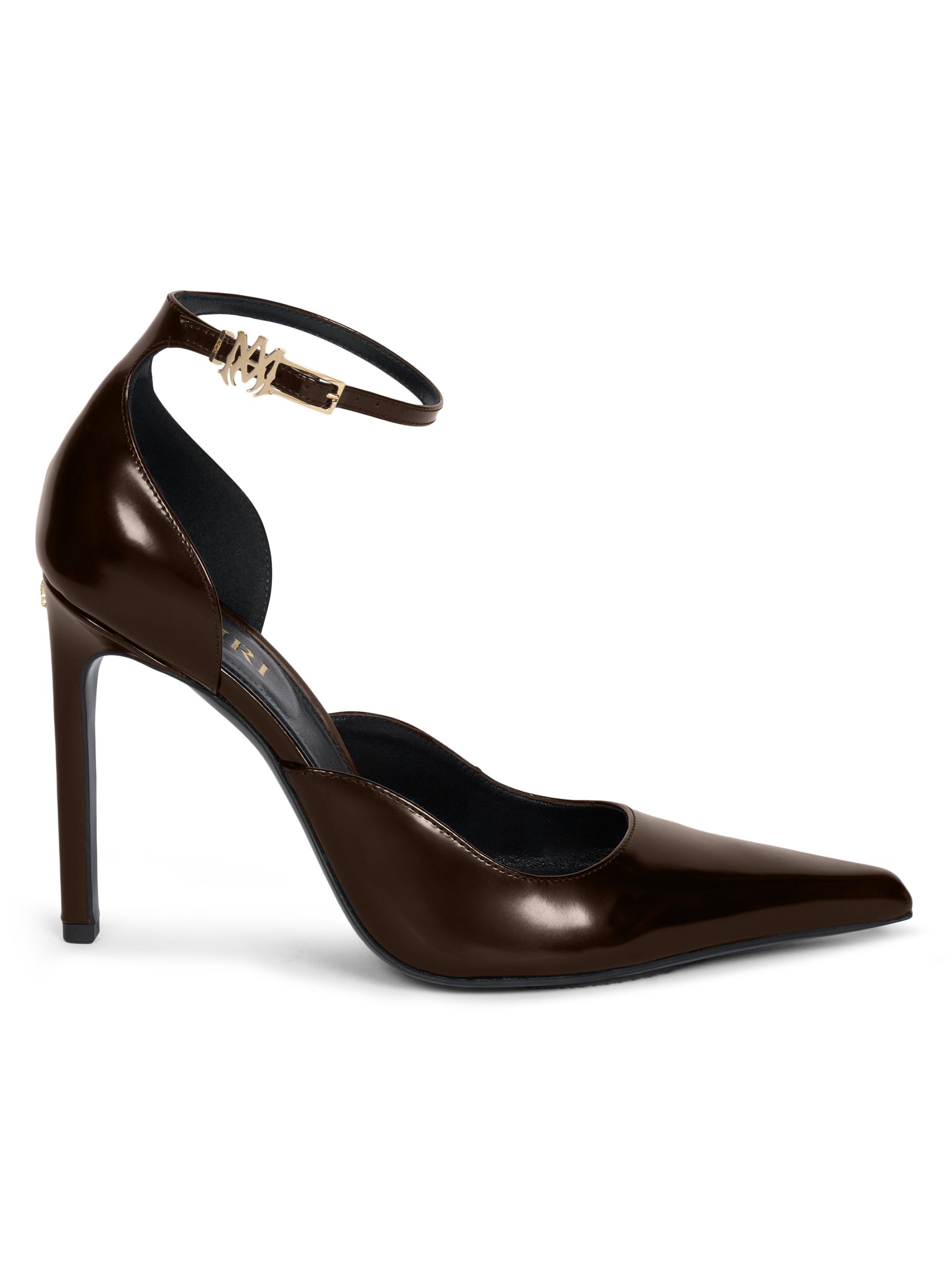 Amiri Women's MA Stiletto 100MM Leather Pumps - Dark Brown