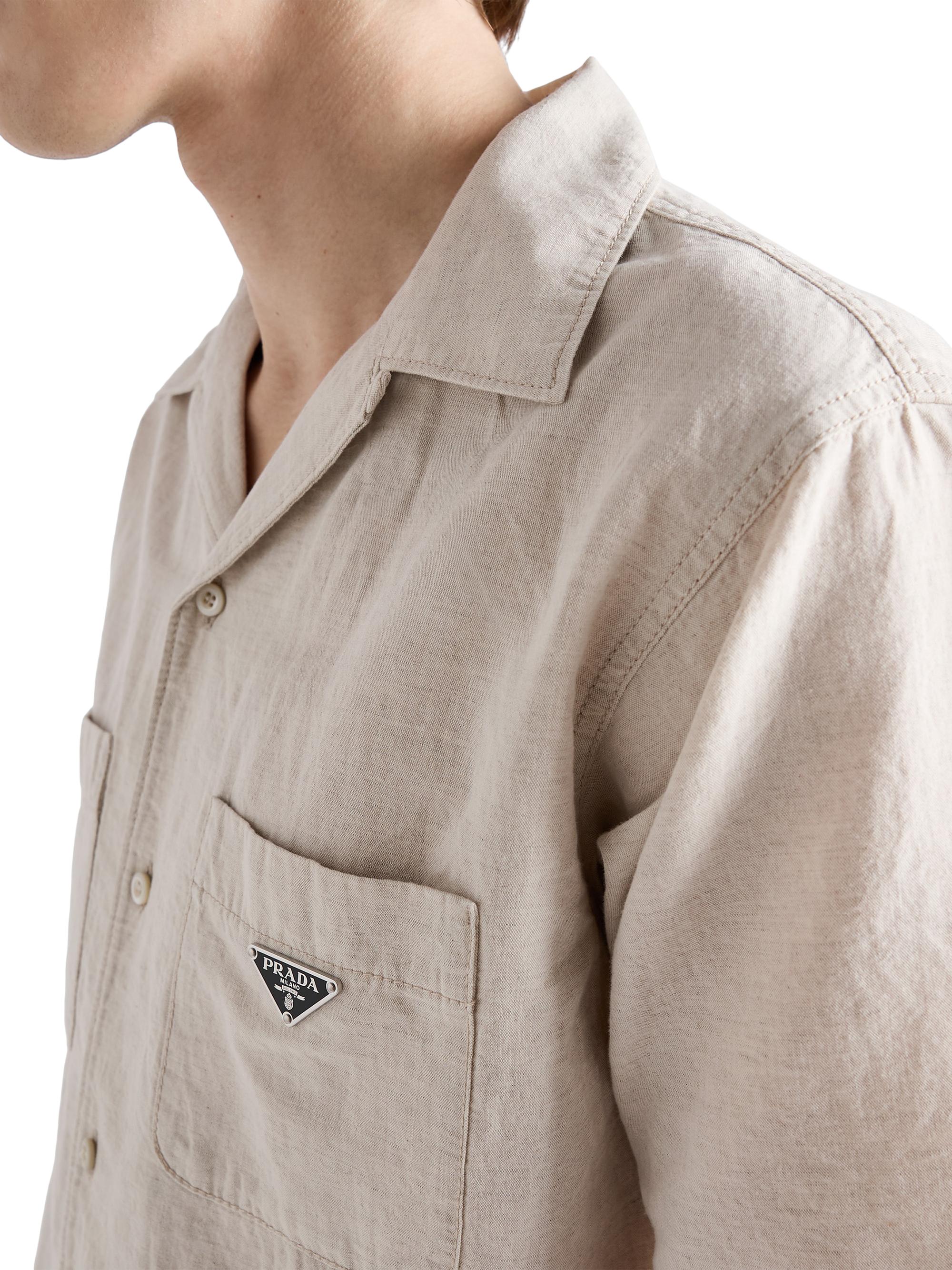 Prada Short-Sleeved Chambray Shirt | Saks Fifth Avenue