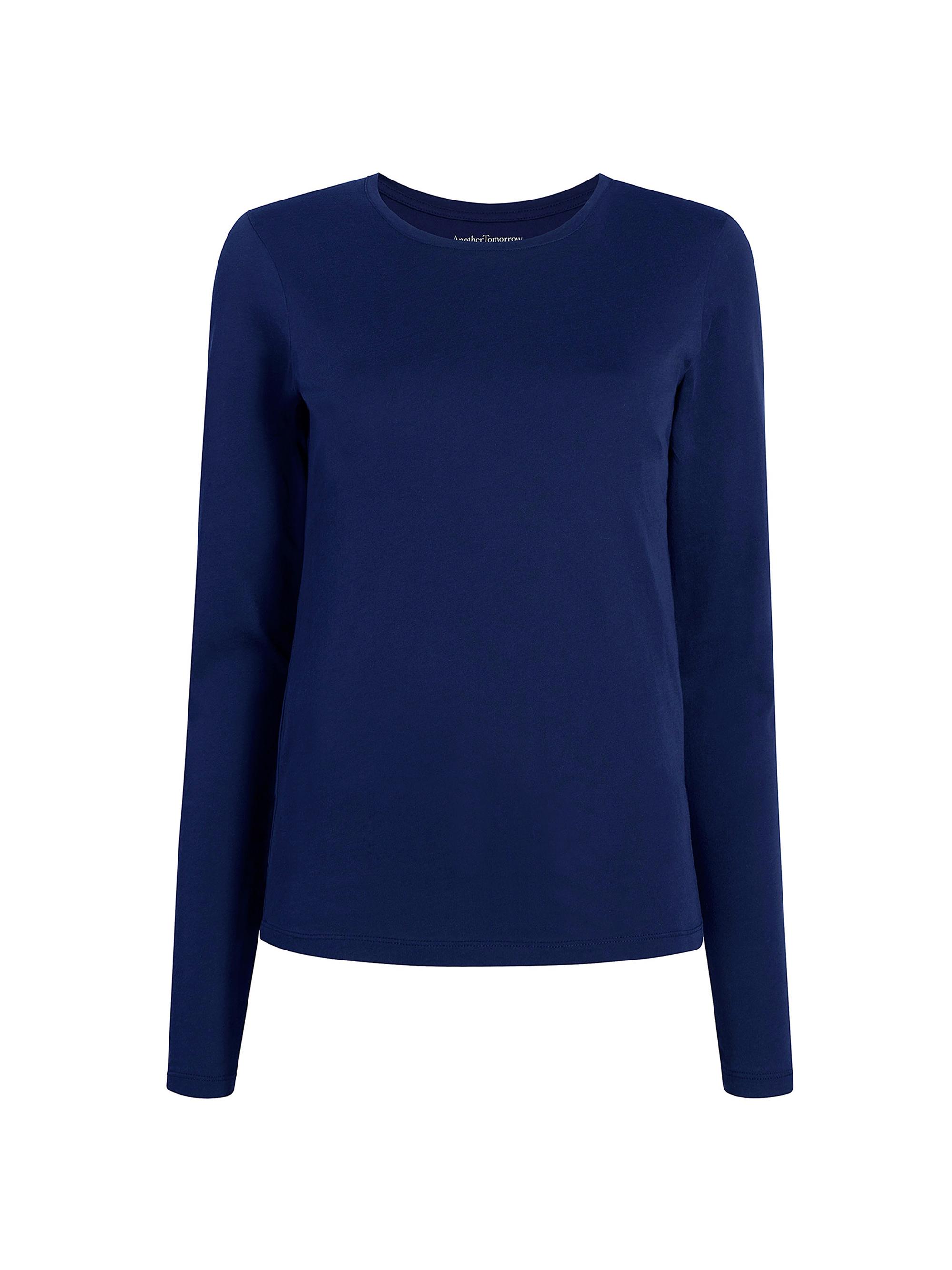 Another Tomorrow Women's Long Sleeve Tee - Navy
