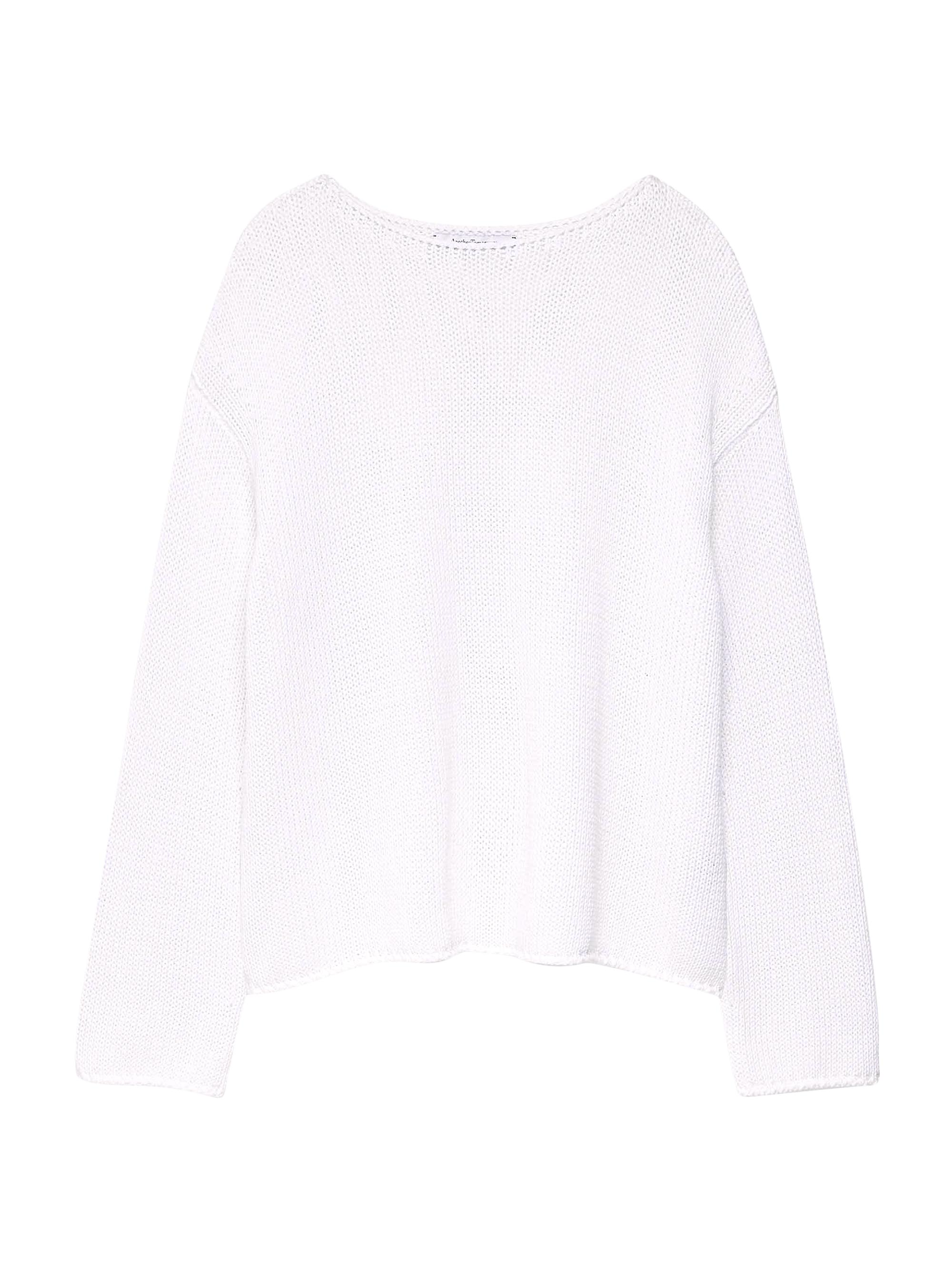 Another Tomorrow Women's Draped Knit Sweater - White