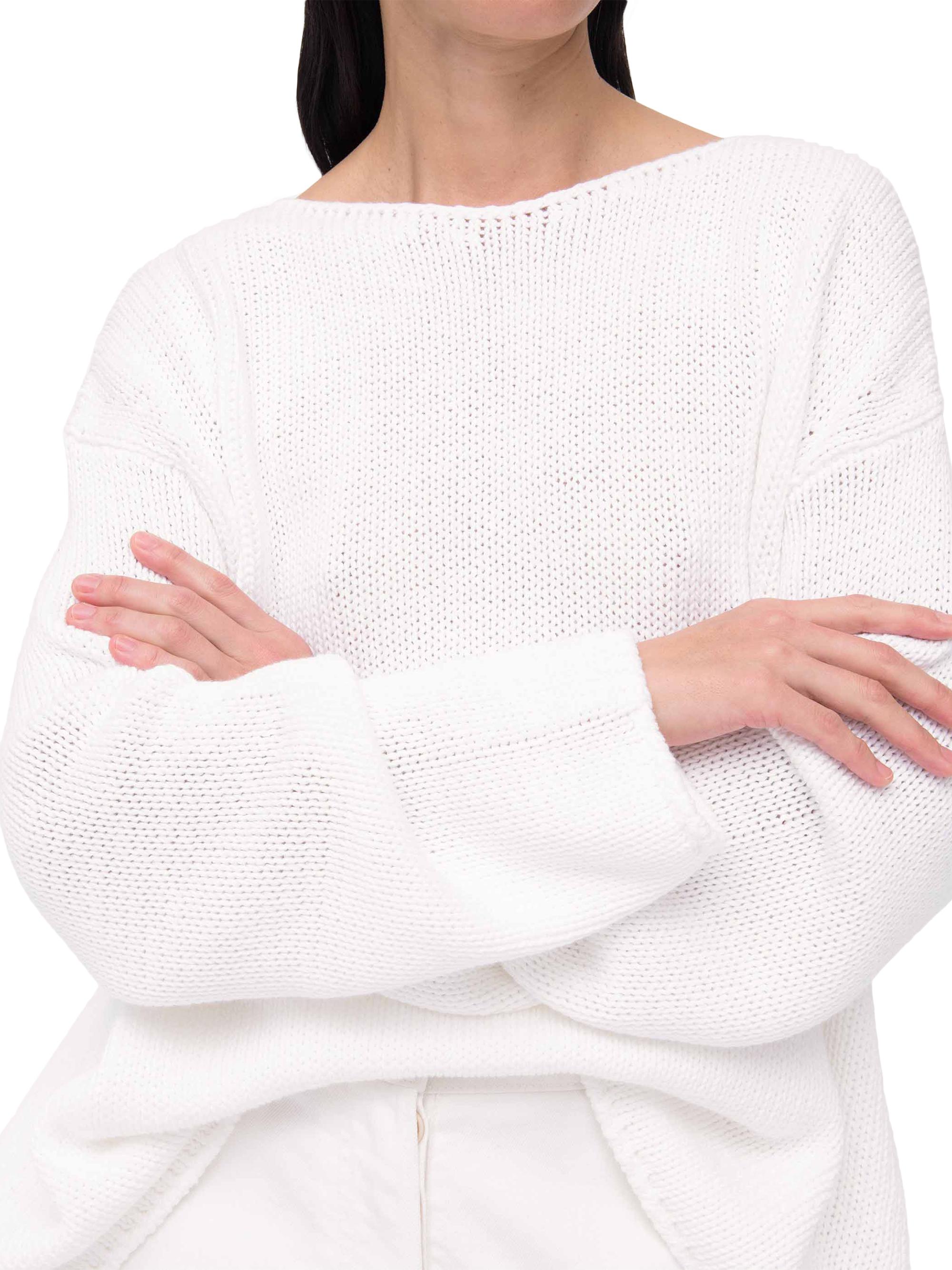 ニット/セーター Twirl Neck Cable Knit  Samoyed Cable Short Sleeve Sweater - Sweaters - Turquoise – Davida Cashmere