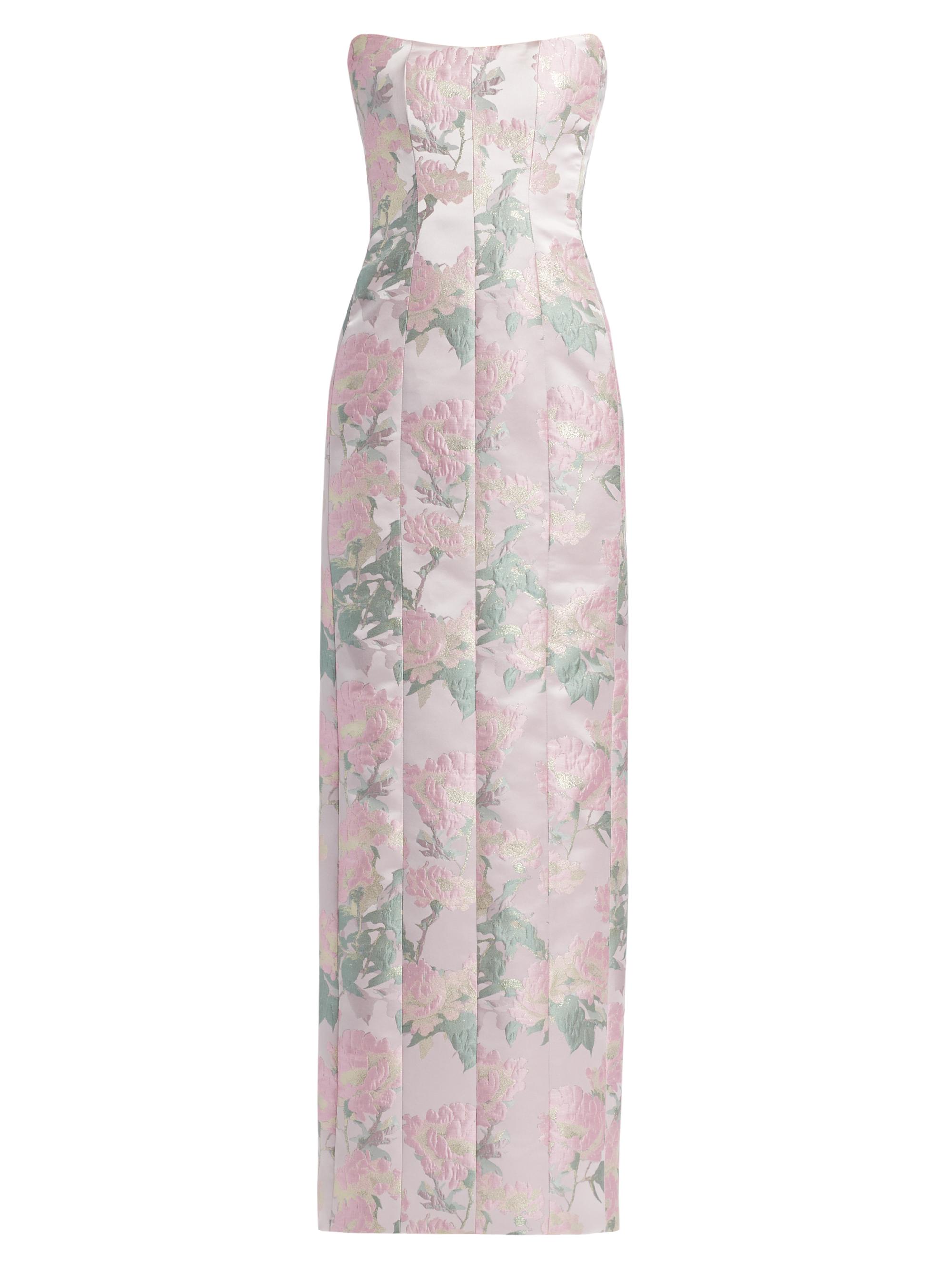 Markarian Women's Odessa Brocade Strapless Gown - Light Pink Brocade
