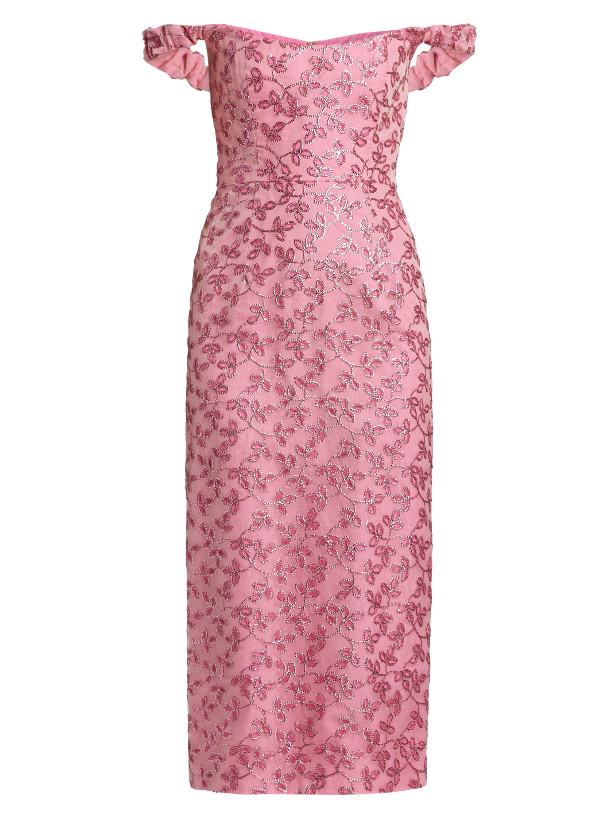 Markarian Women's Amina Sequined Organza Off-the-Shouder Midi-Dress - Pink
