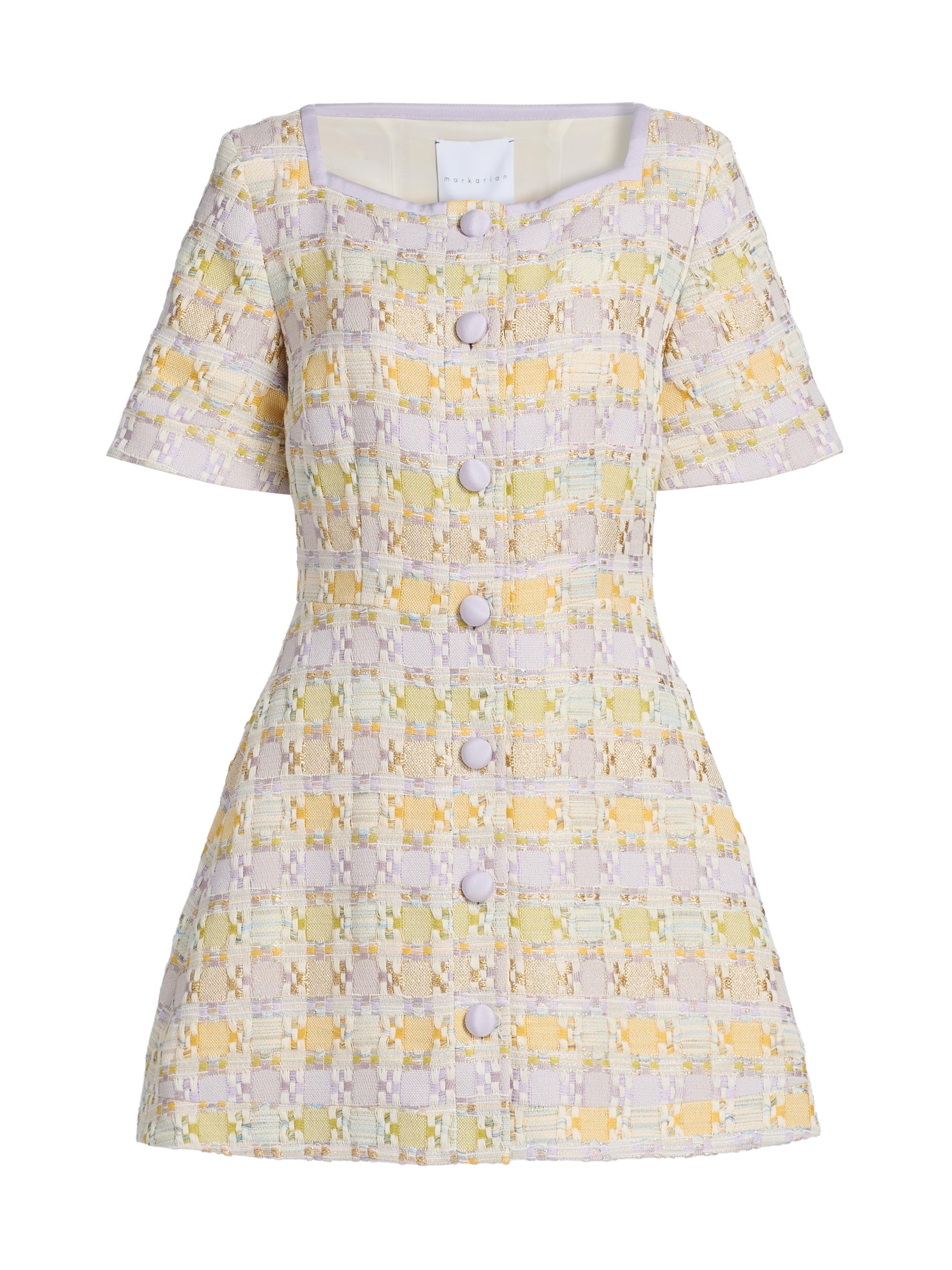 Markarian Women's Metallic Tweed Minidress - Winnie Pastel Metallic