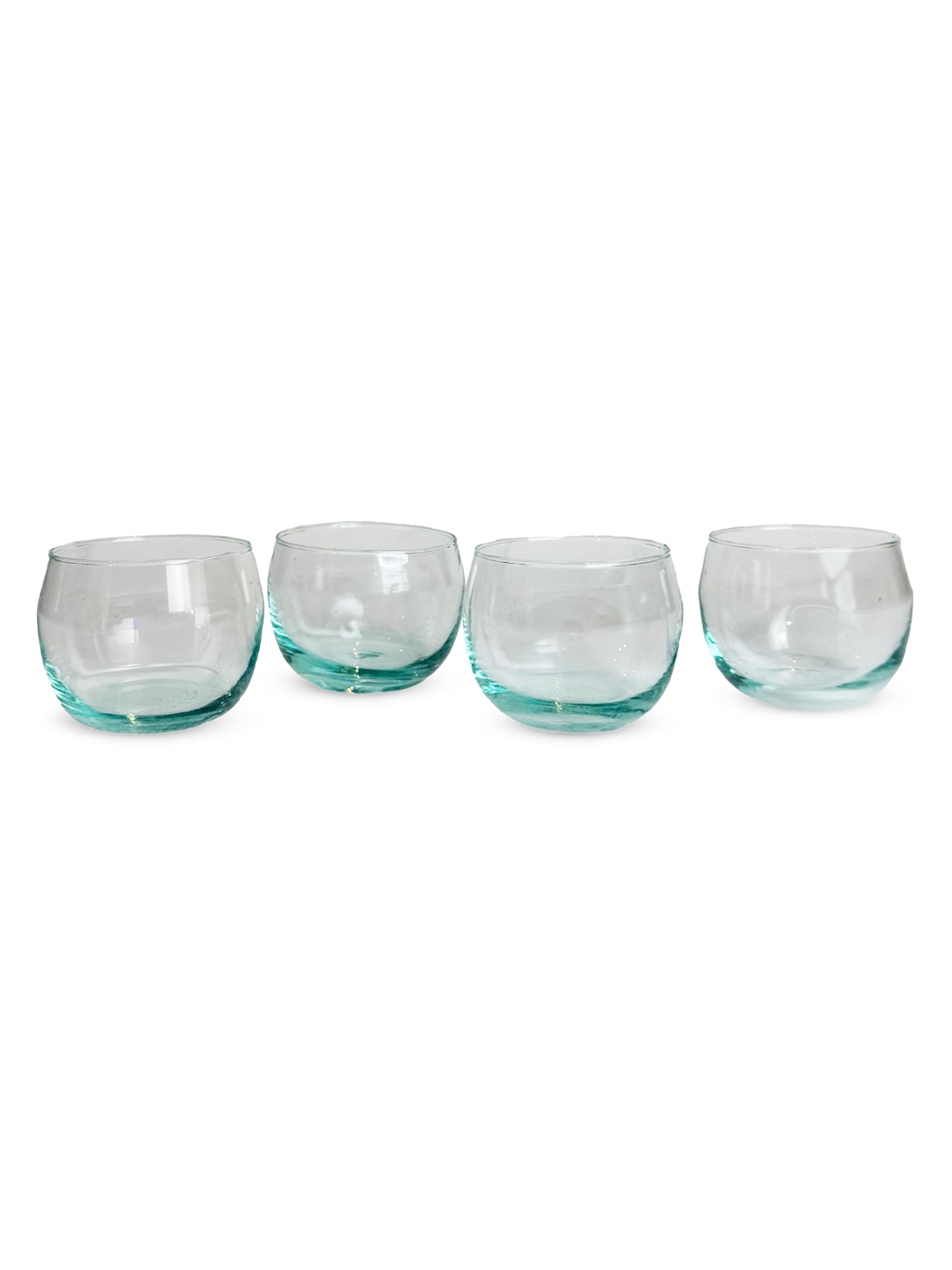 Verve Culture Moroccan Stemless Goblet Glasses - Clear