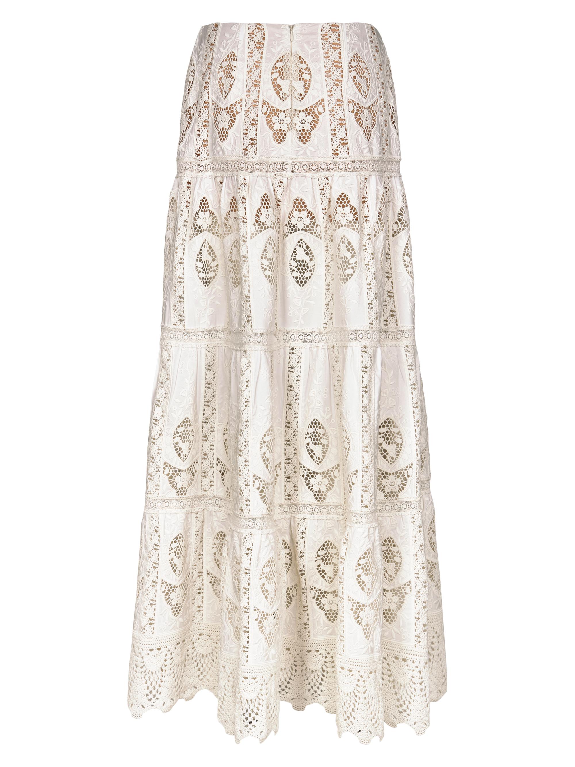 Johanna Ortiz Micaela Highlighted Fields Embroidered Tiered Maxi