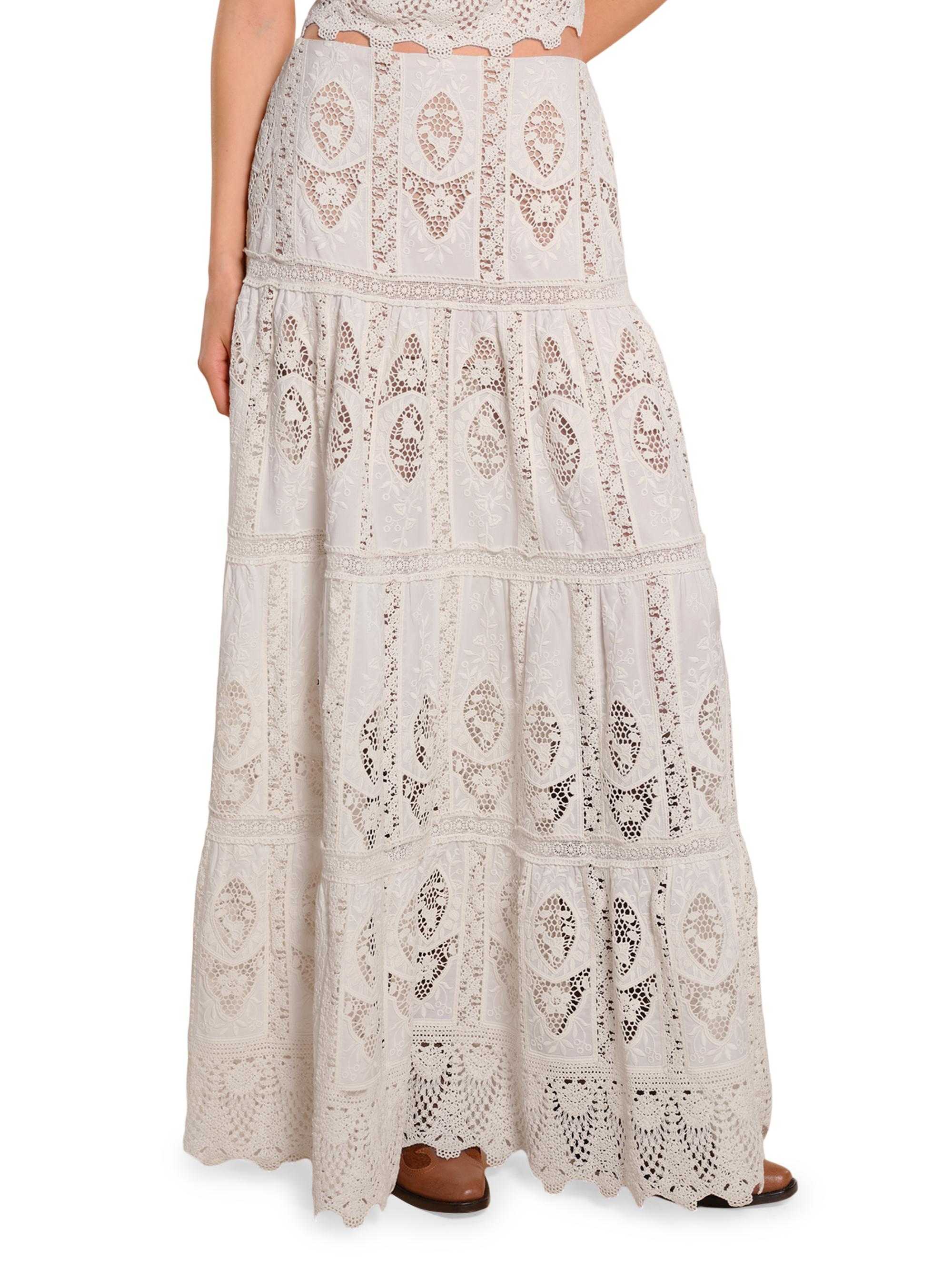 Johanna Ortiz Micaela Highlighted Fields Embroidered Tiered Maxi