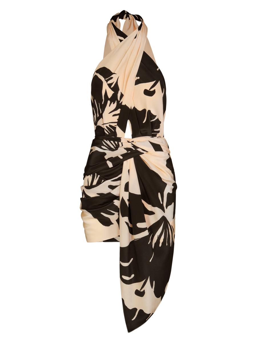 Johanna Ortiz Micaela Oriental Dreams Floral Silk Halterneck
