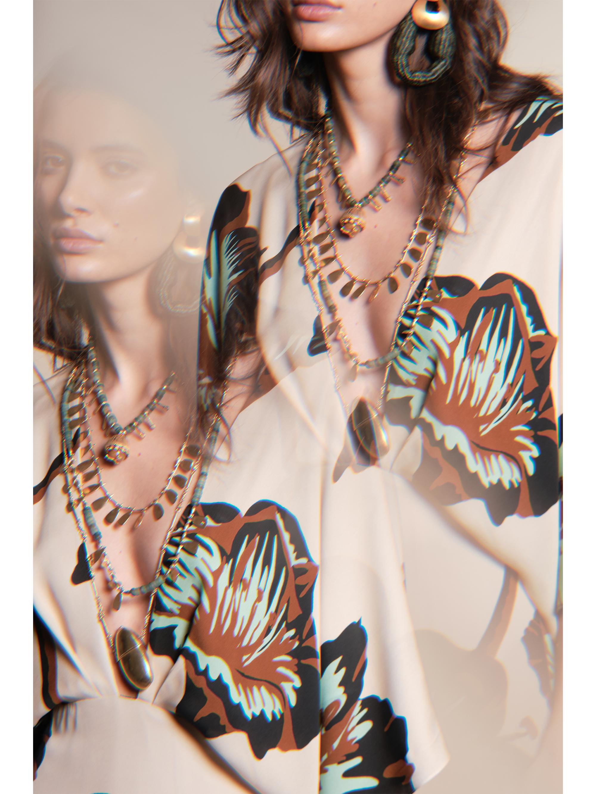 Johanna Ortiz Micaela Tesoro Escondido Floral Silk Maxi Dress