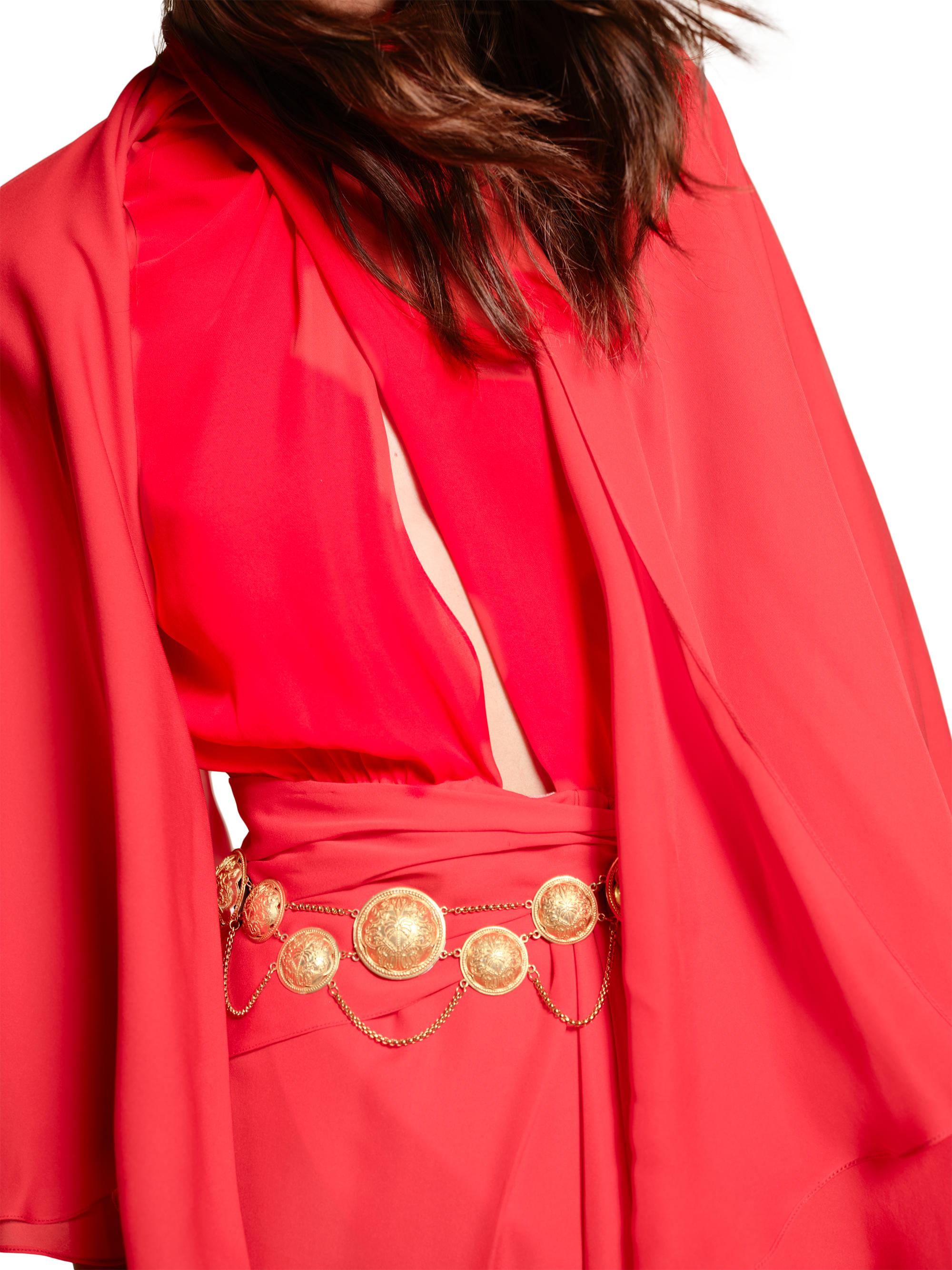 Johanna Ortiz Micaela Cape Town Silk Capelet Maxi Dress | Saks