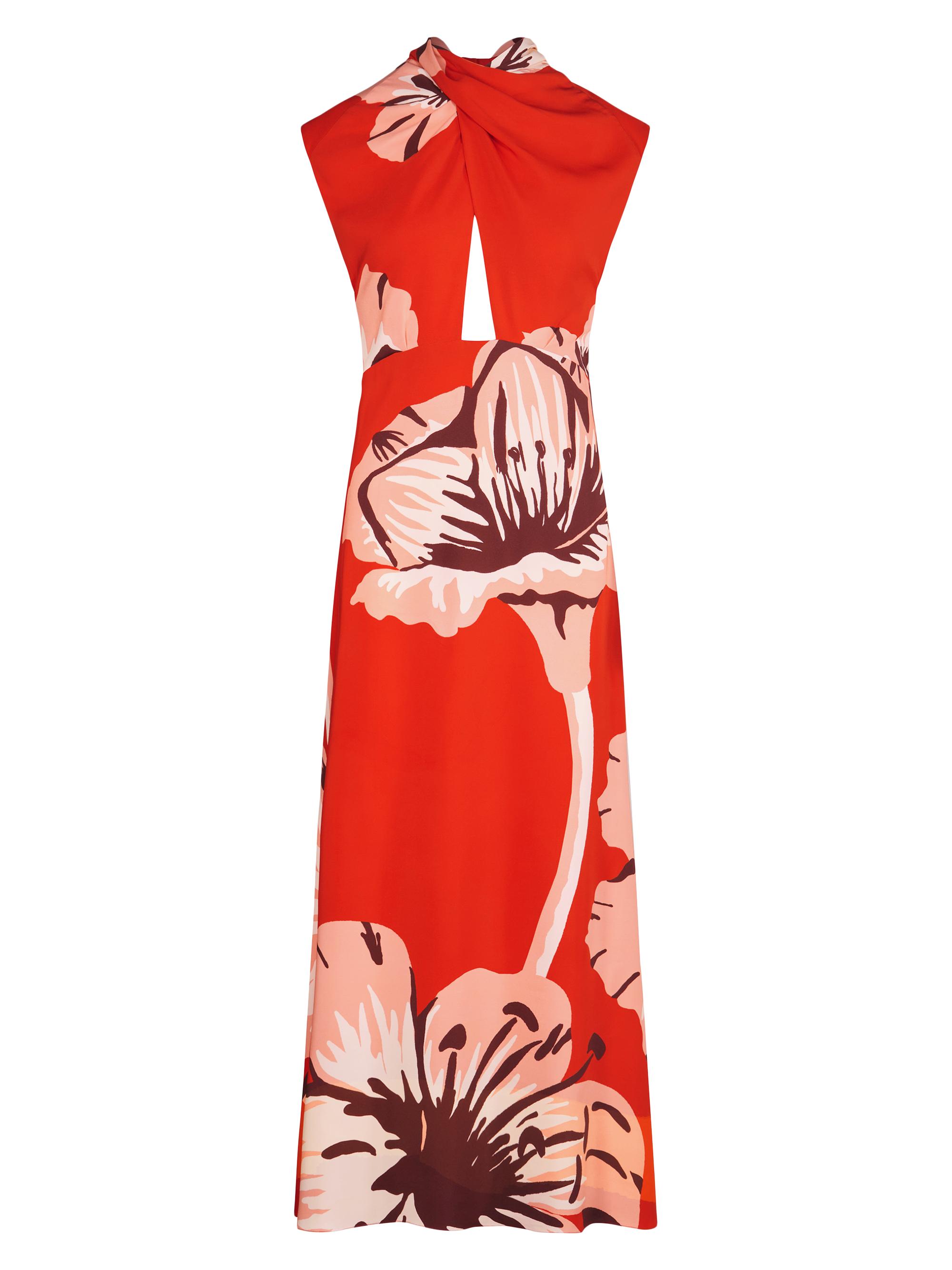 Johanna Ortiz Micaela Al Son De Las Astromelias Floral Midi-Dress