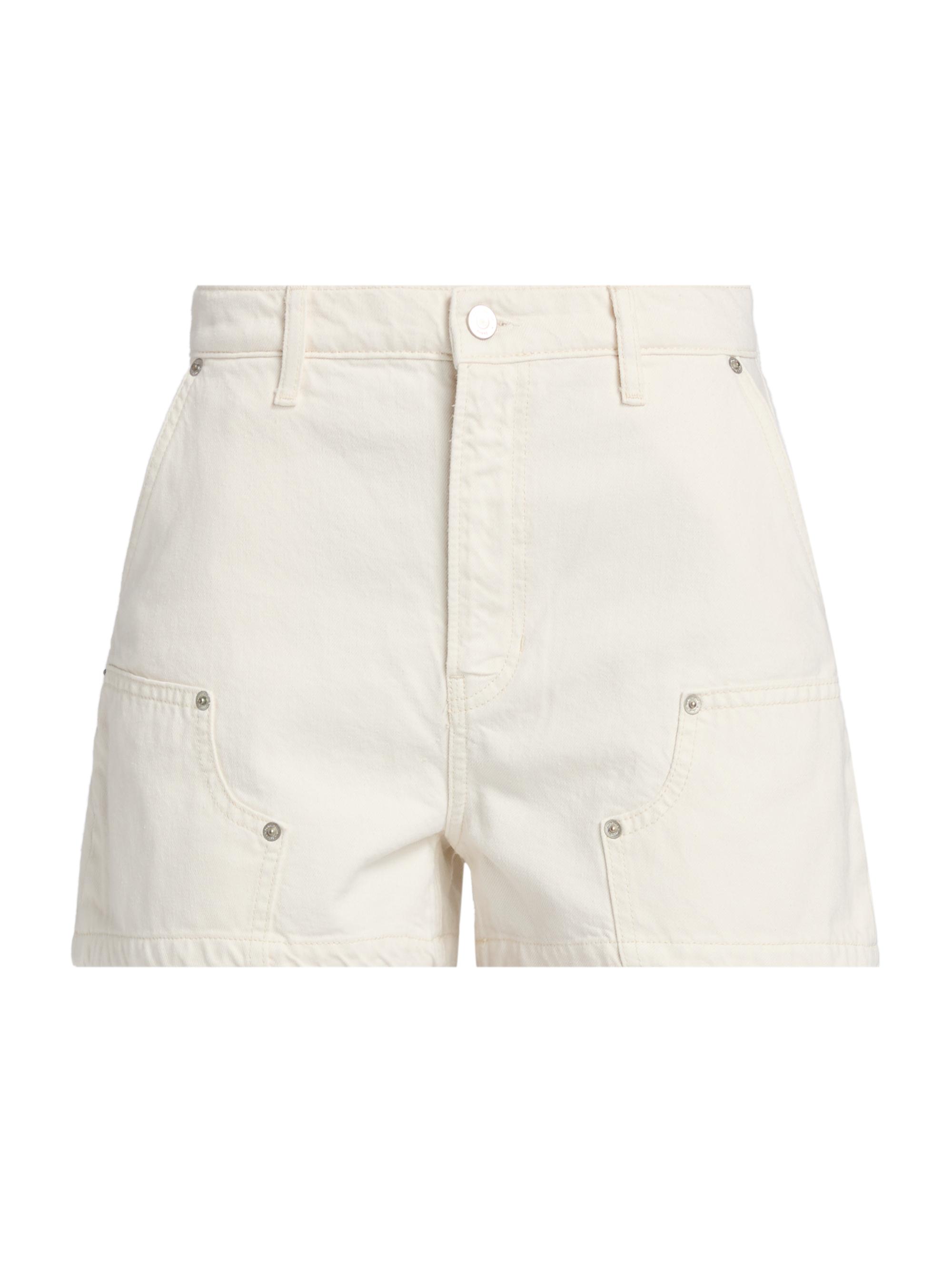 Reformation Women's Blake High-Rise Utility Denim Shorts - Fior Di Latte