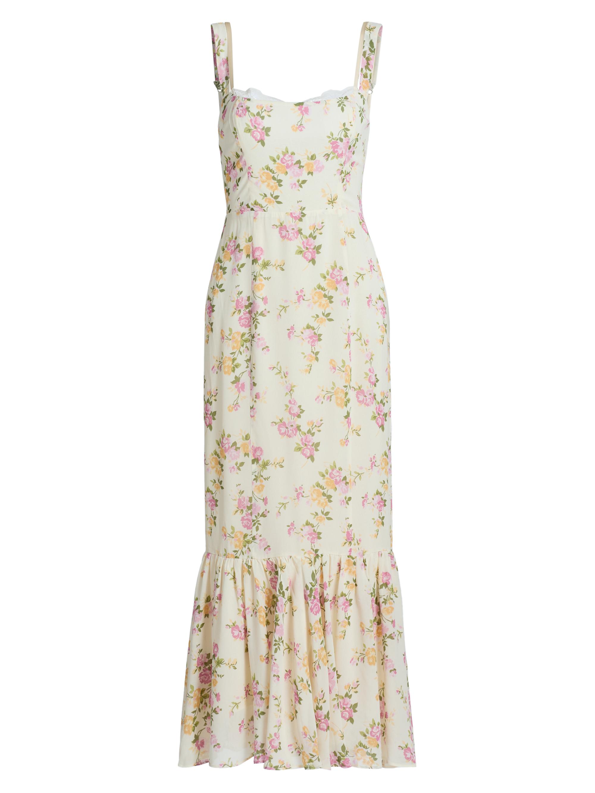 Reformation Women's Irisa Floral Flounce Maxi Dress - Posy