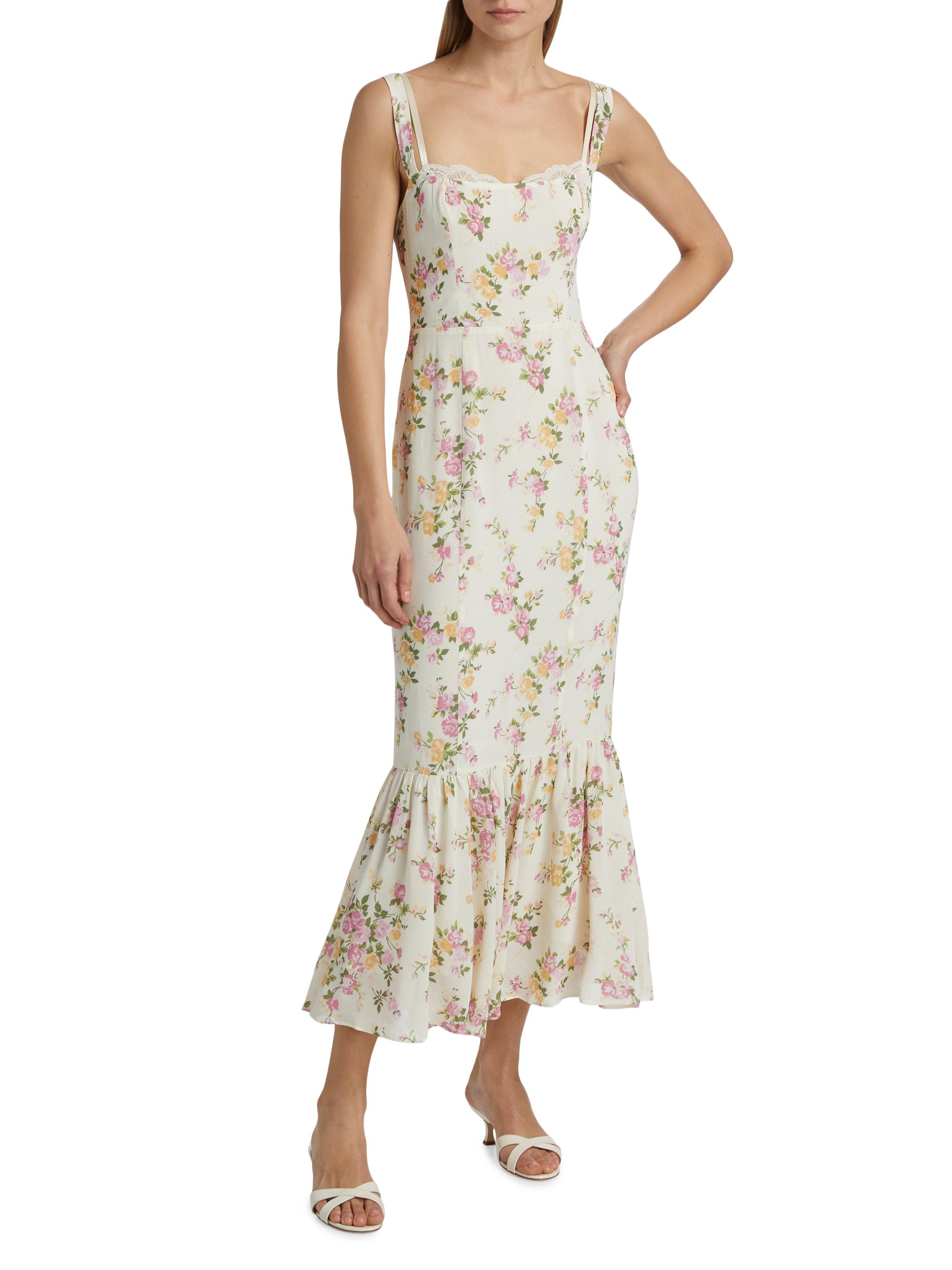 Irisa Floral Flounce Maxi Dress
