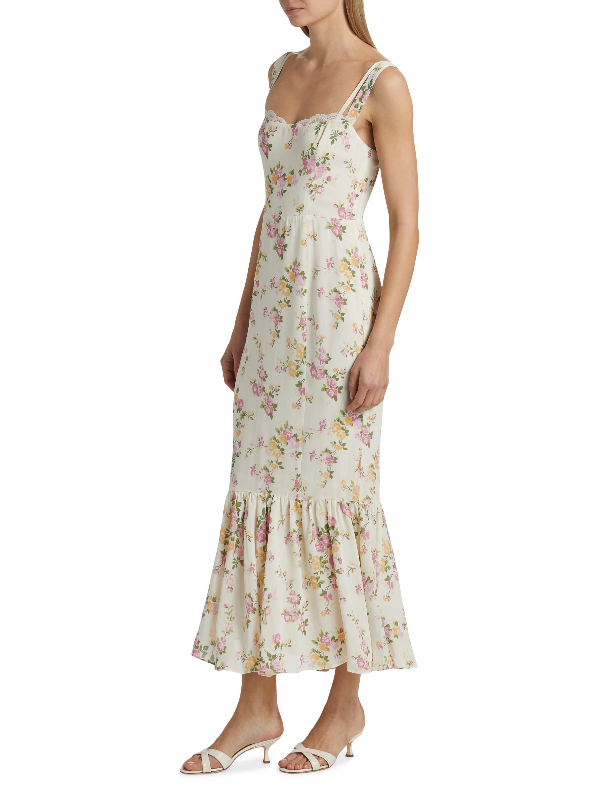 Irisa Floral Flounce Maxi Dress