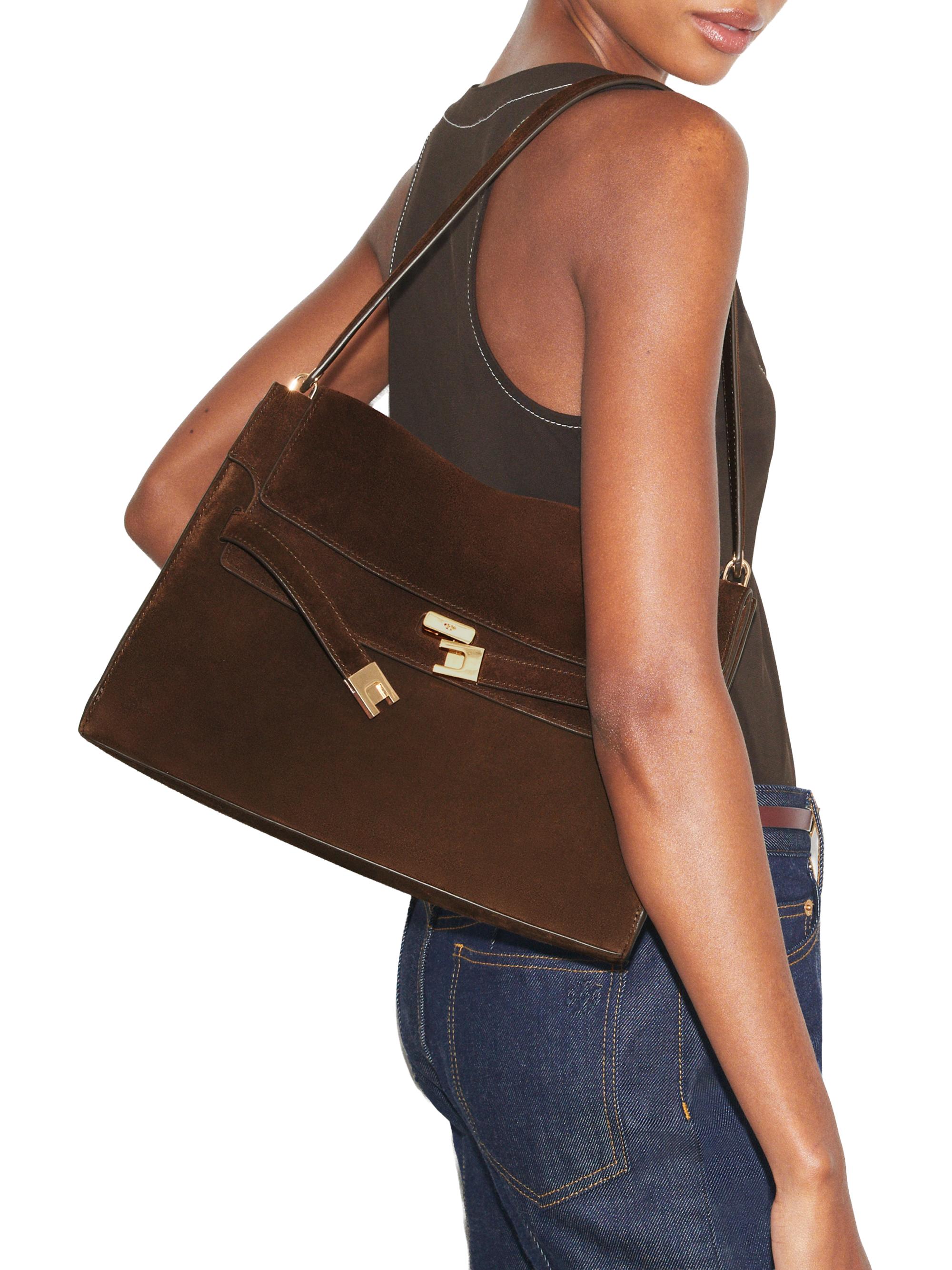 Lee Radziwill Large Suede Shoulder Bag