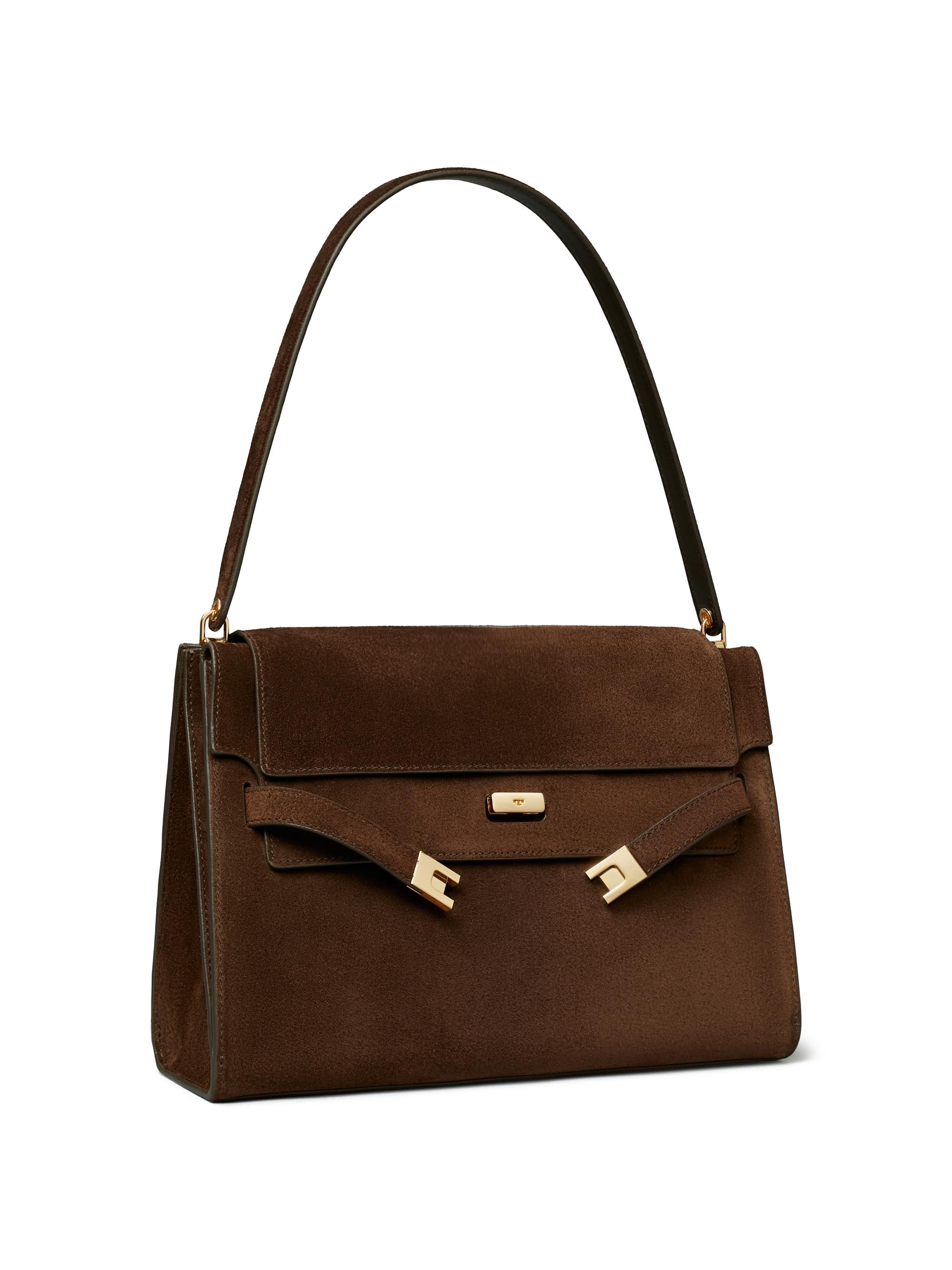 Tory Burch Lee Radziwill Large Suede Shoulder Bag | Saks Fifth Avenue