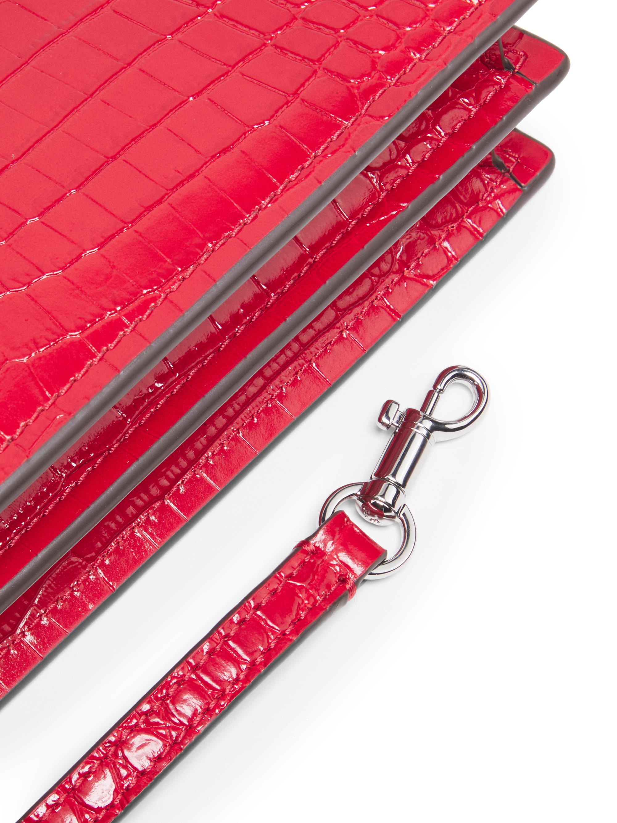 Tory Burch Petite Lee Radziwill Croc-Embossed Leather Bag | Saks