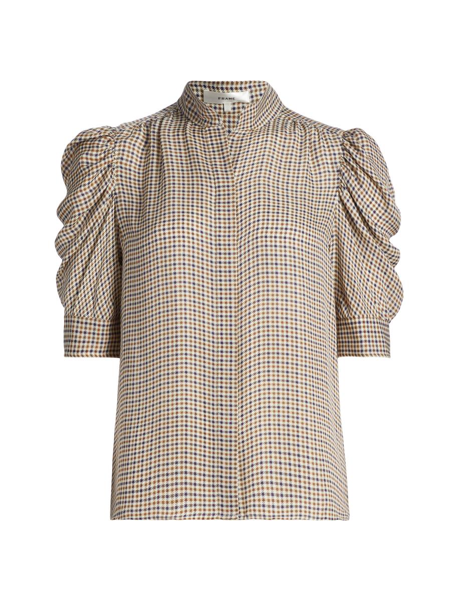 【最終価格】sheller gingham tweed bloom tops gingham tweed bloom tops – shéller / シェリエ