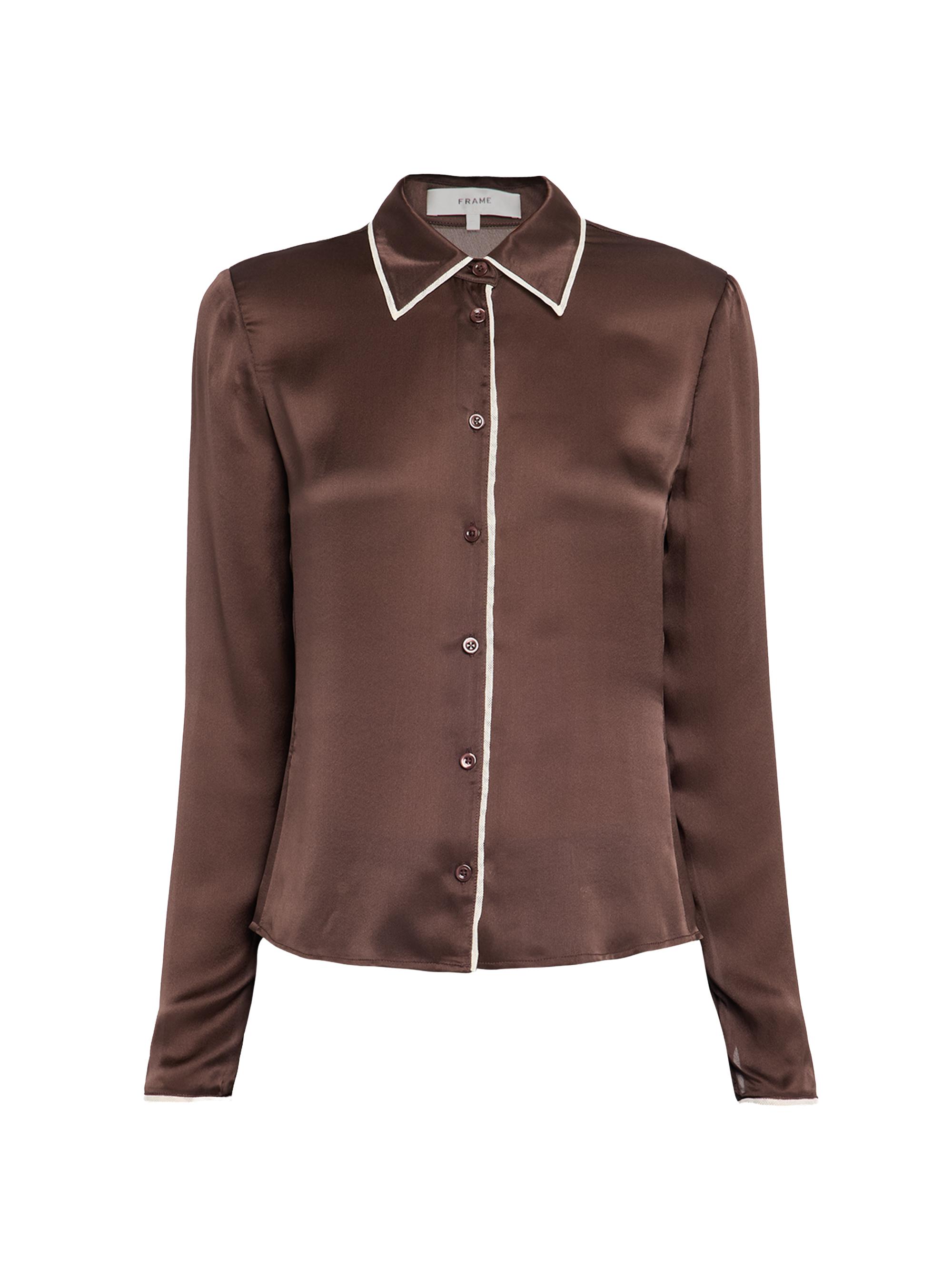 Frame Women's The Essential Silk Shirt - Coffee