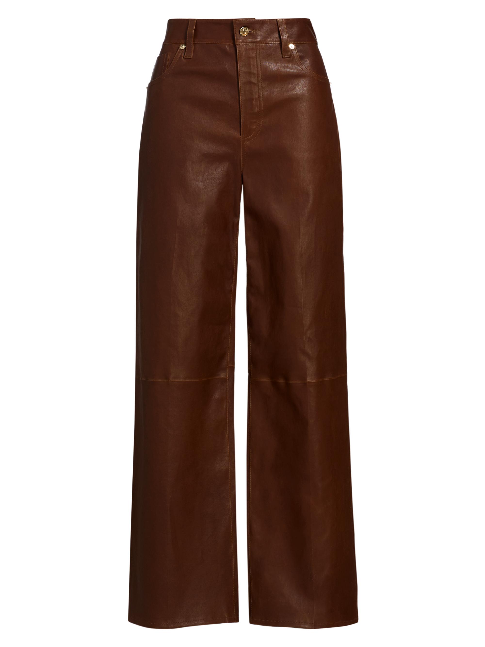 Frame Le Crop Leather Mini Boot Pants | Saks Fifth Avenue