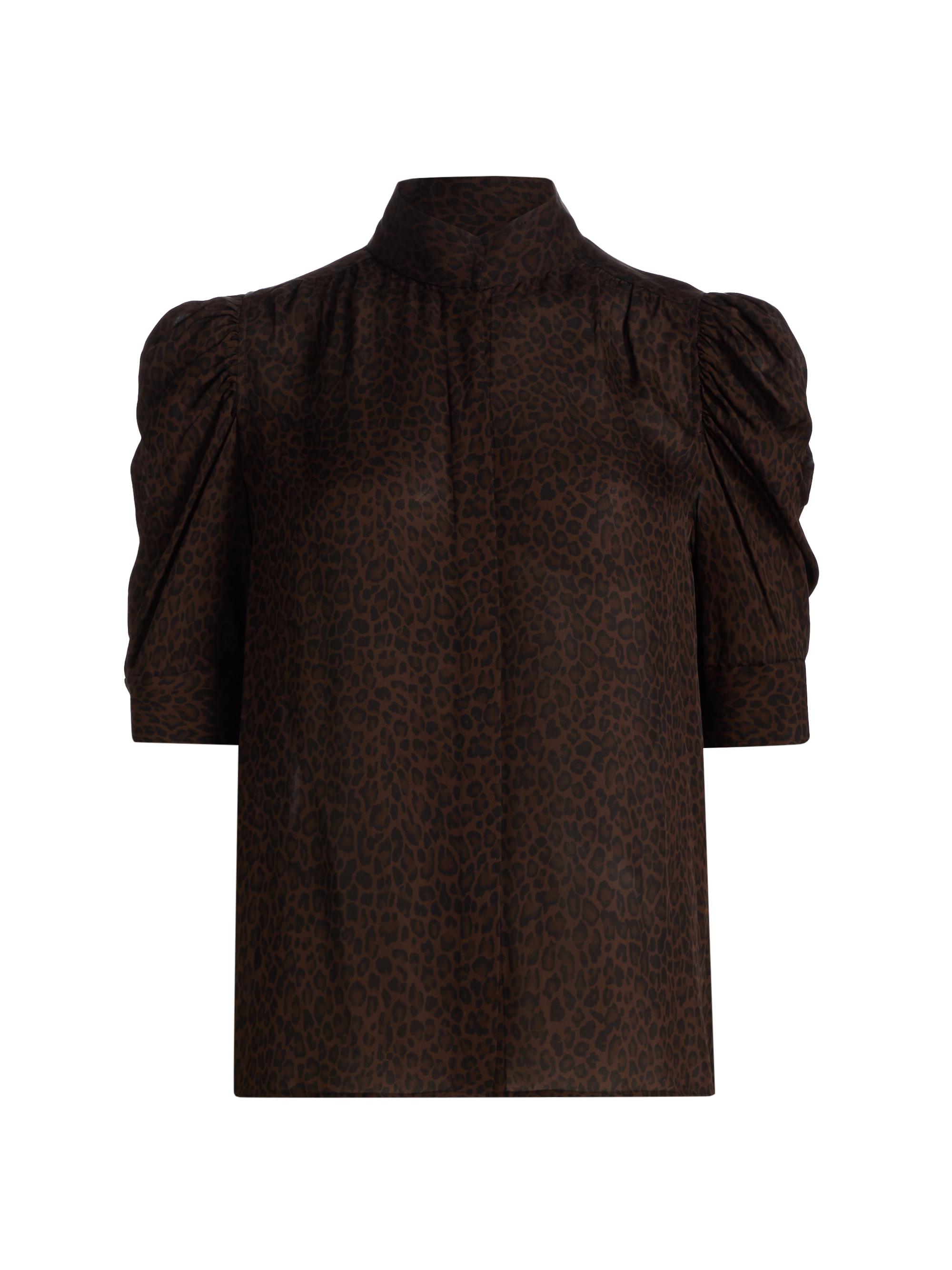 FRAME Women's Gillian Leopard Silk Top - Leopard