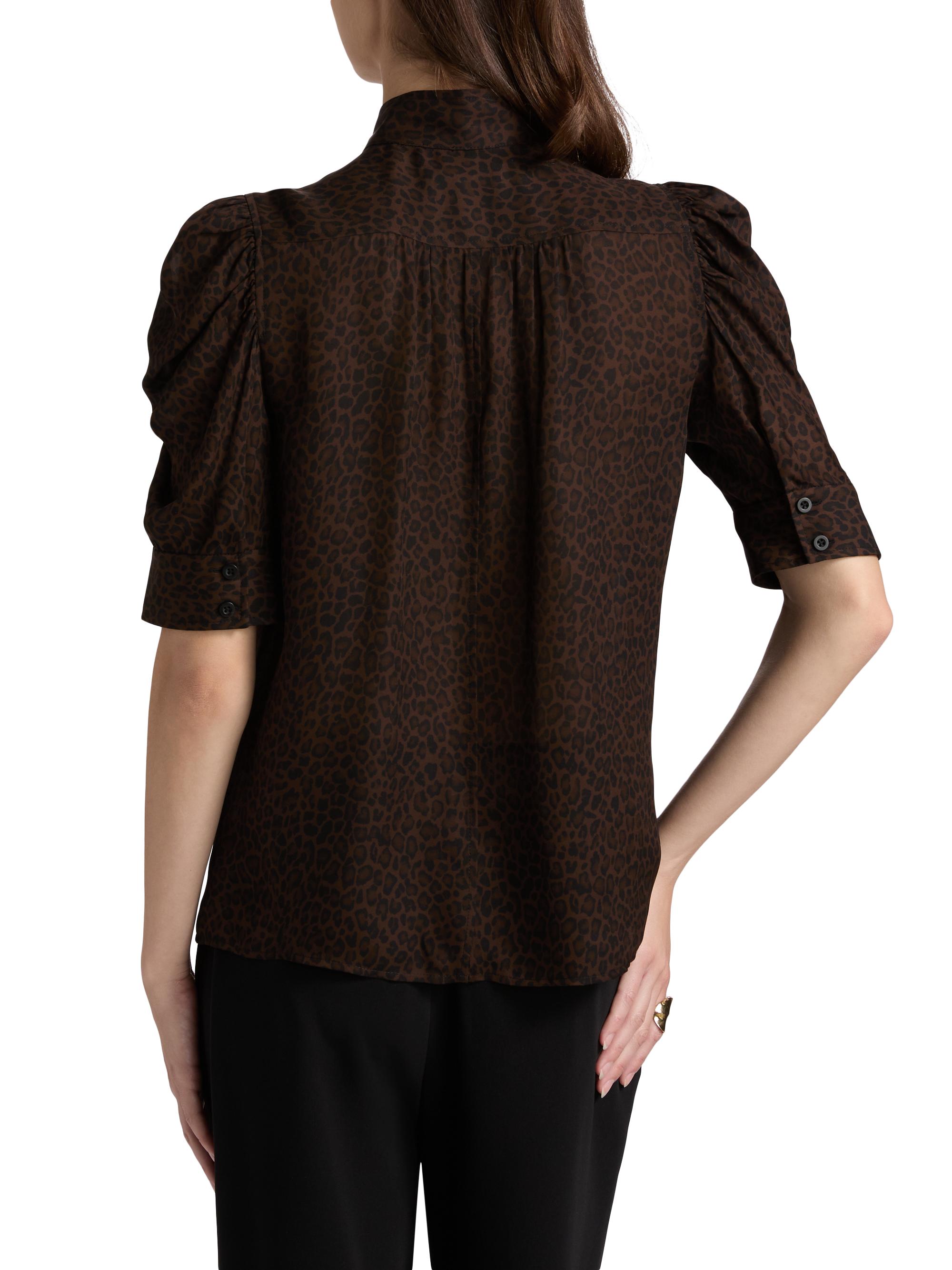 FRAME Gillian Leopard Silk Top | Saks Fifth Avenue