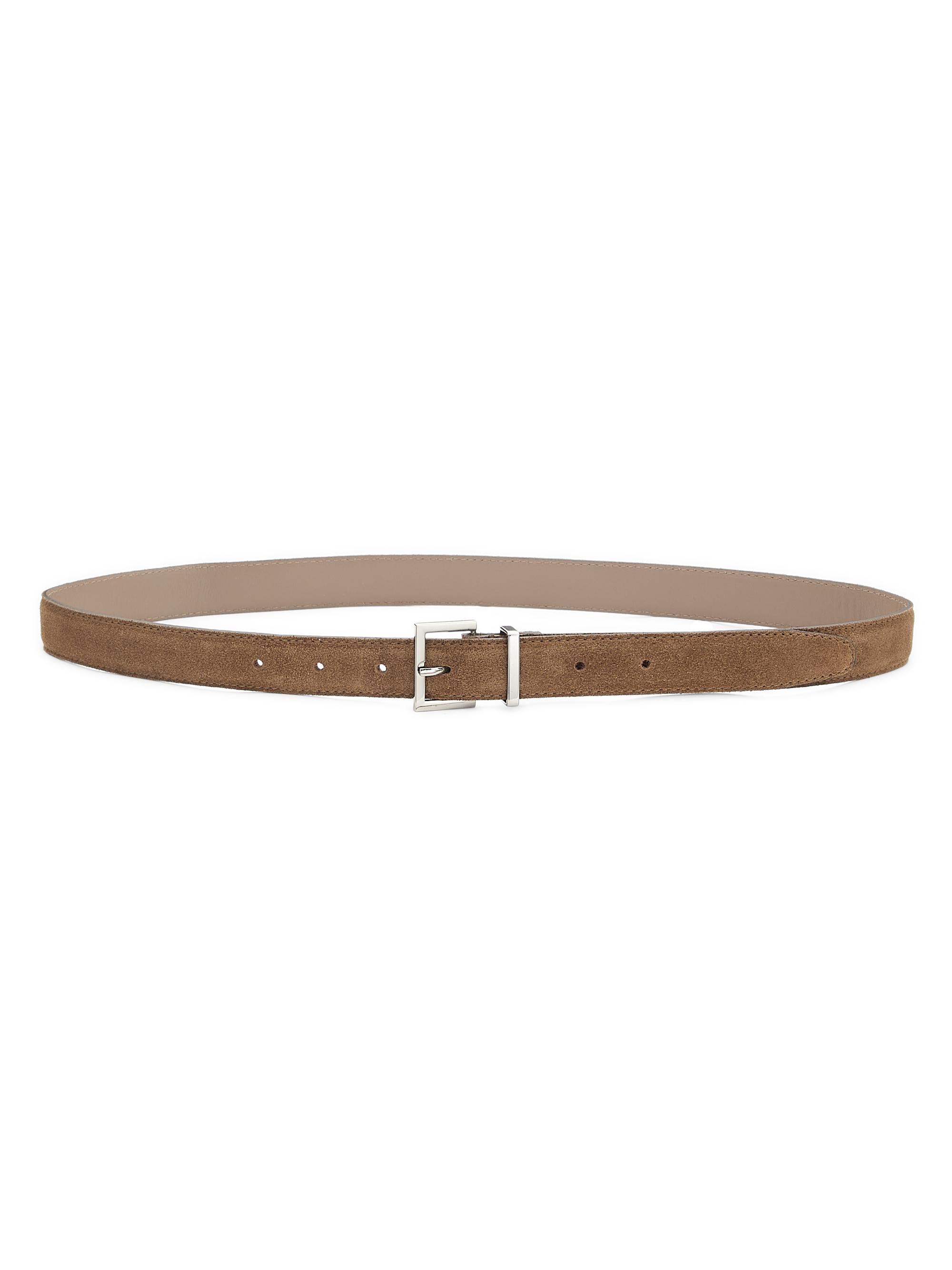 FRAME Women's Square Buckle Suede Belt - Date