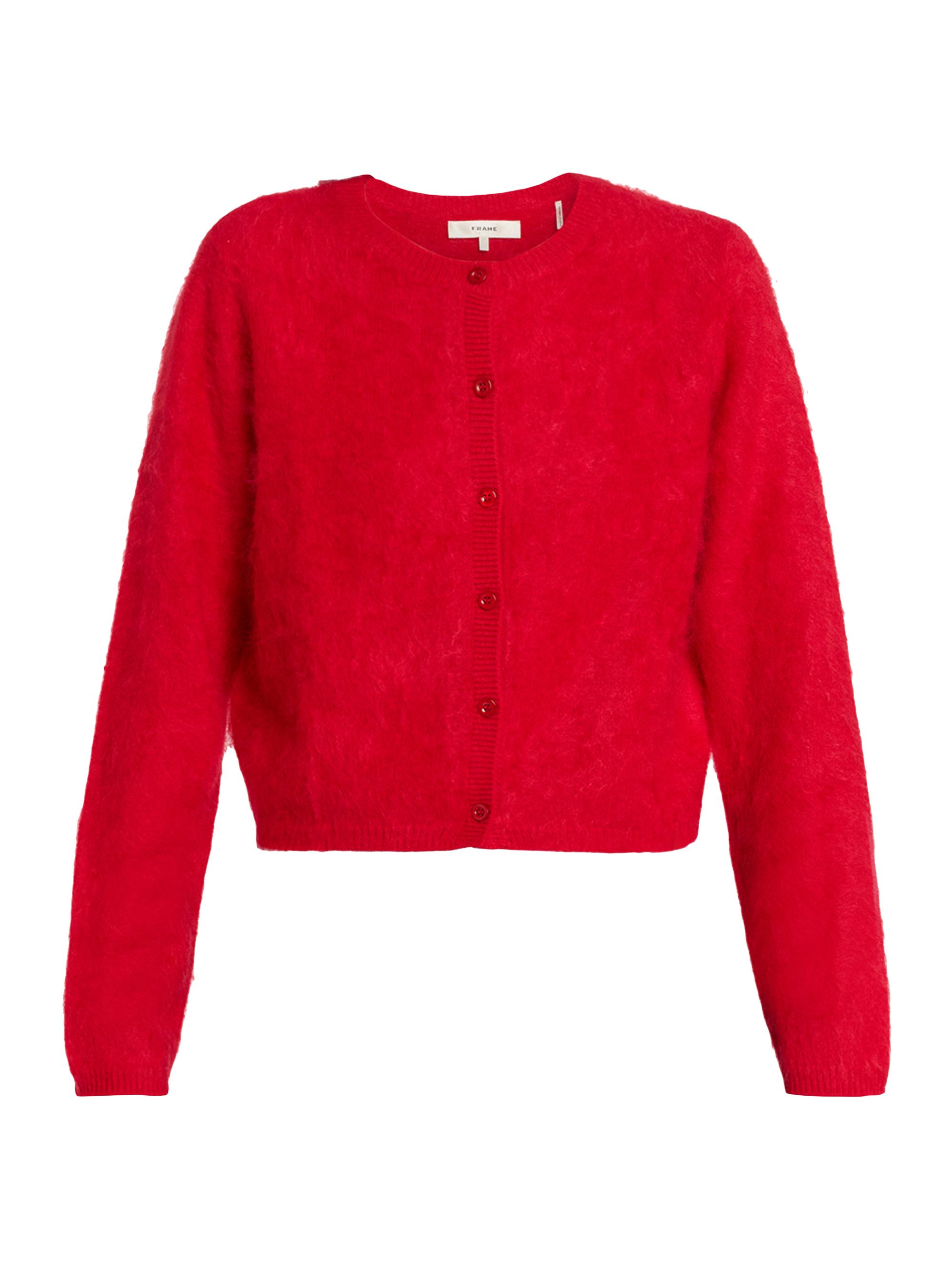 Frame Women's The Teddy Cashmere Cardigan - Bright Raspberry
