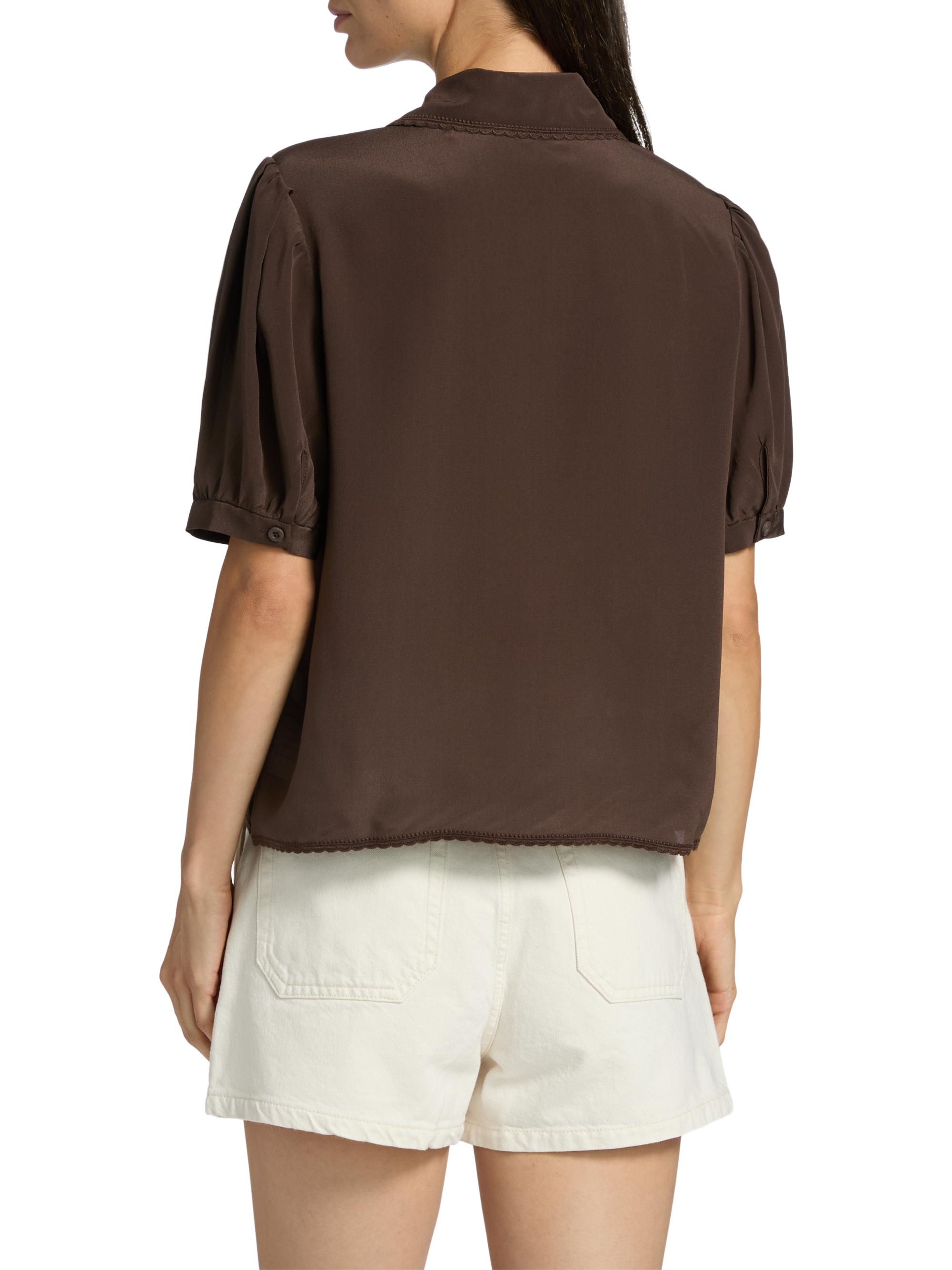 FRAME The Silk Prim Blouse | Saks Fifth Avenue