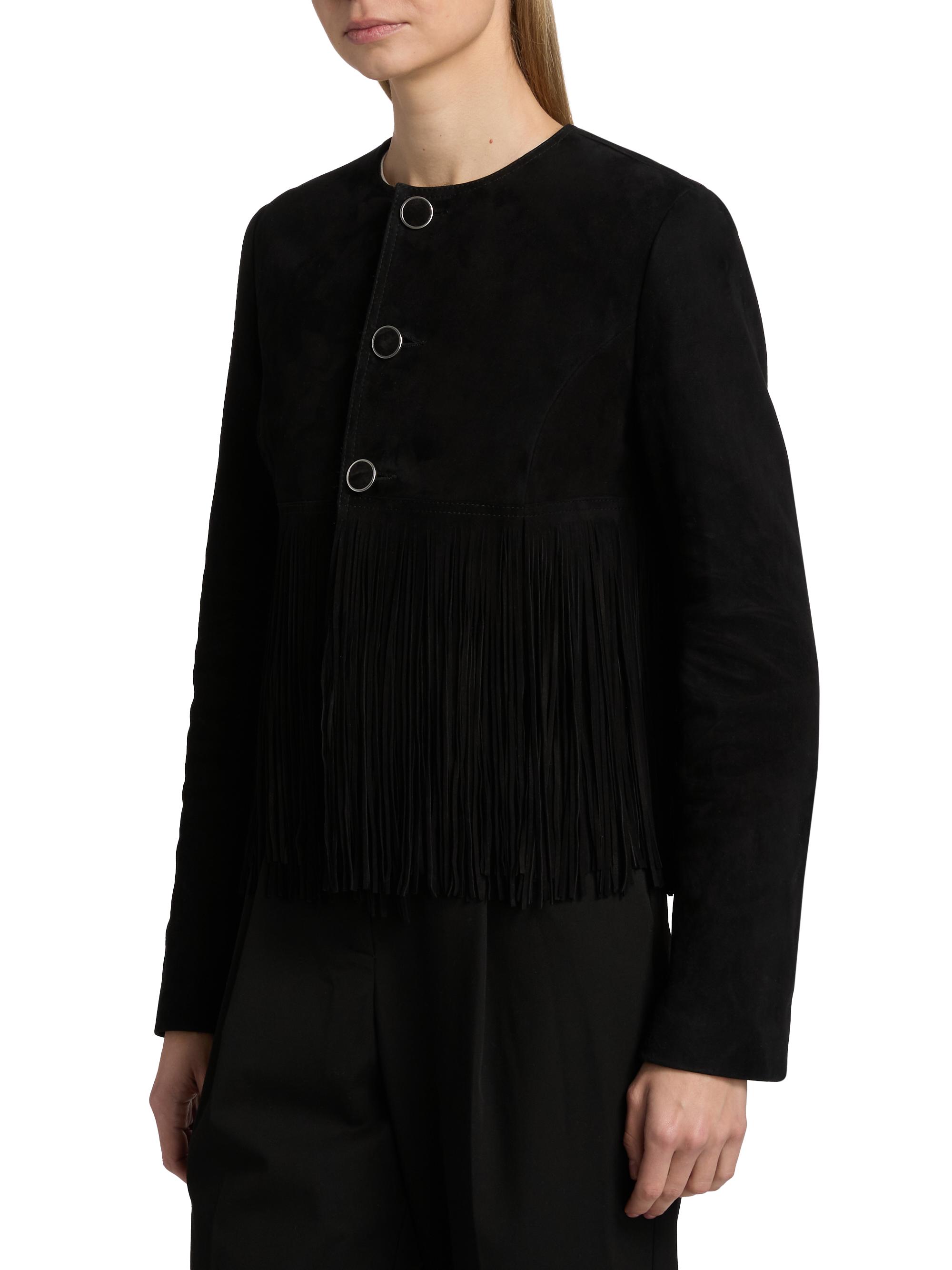 FRAME The Saddle Fringed Suede Jacket | Saks Fifth Avenue