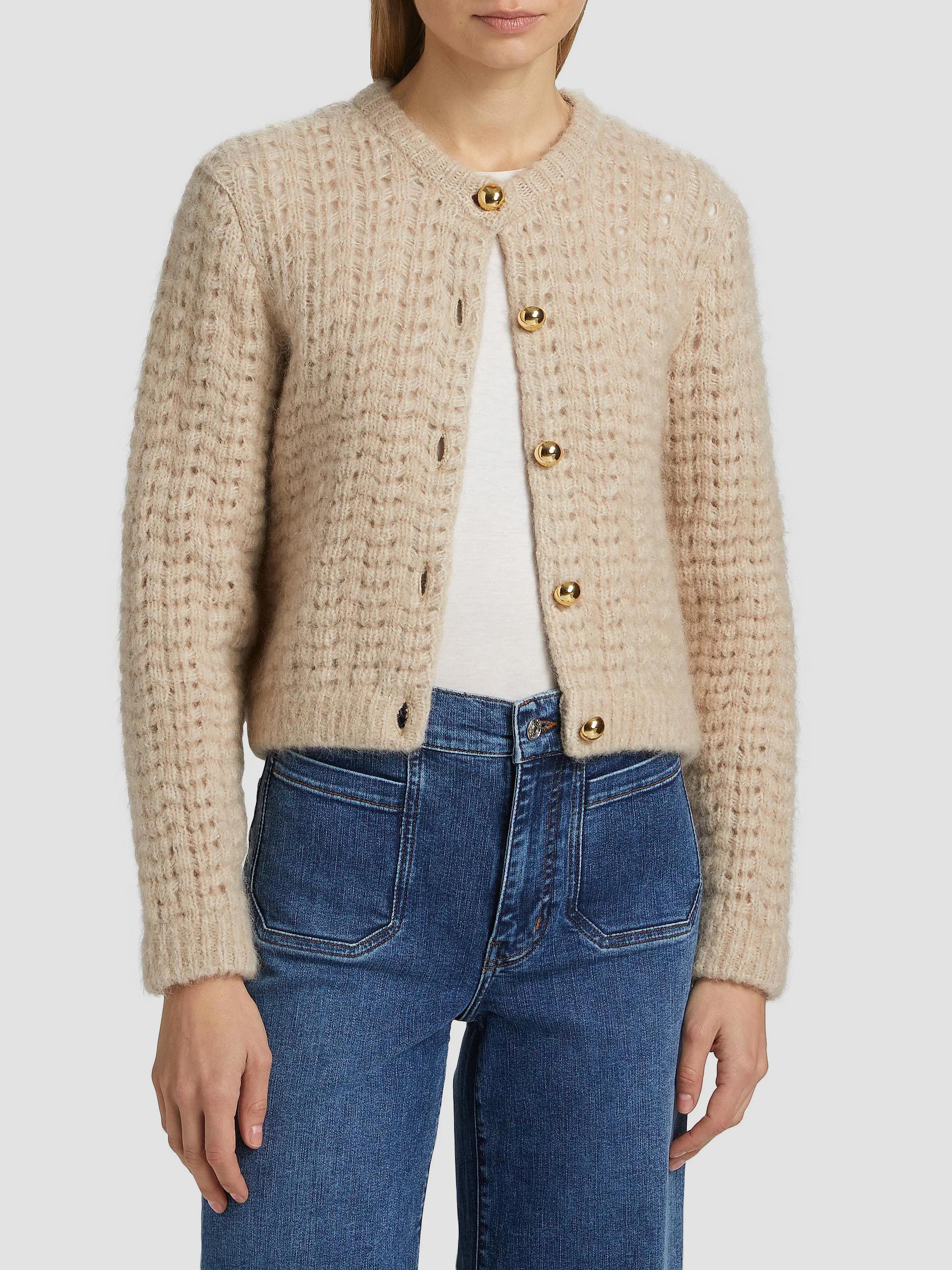 FRAME The Plush Alpaca-Blend Cardigan | Saks Fifth Avenue