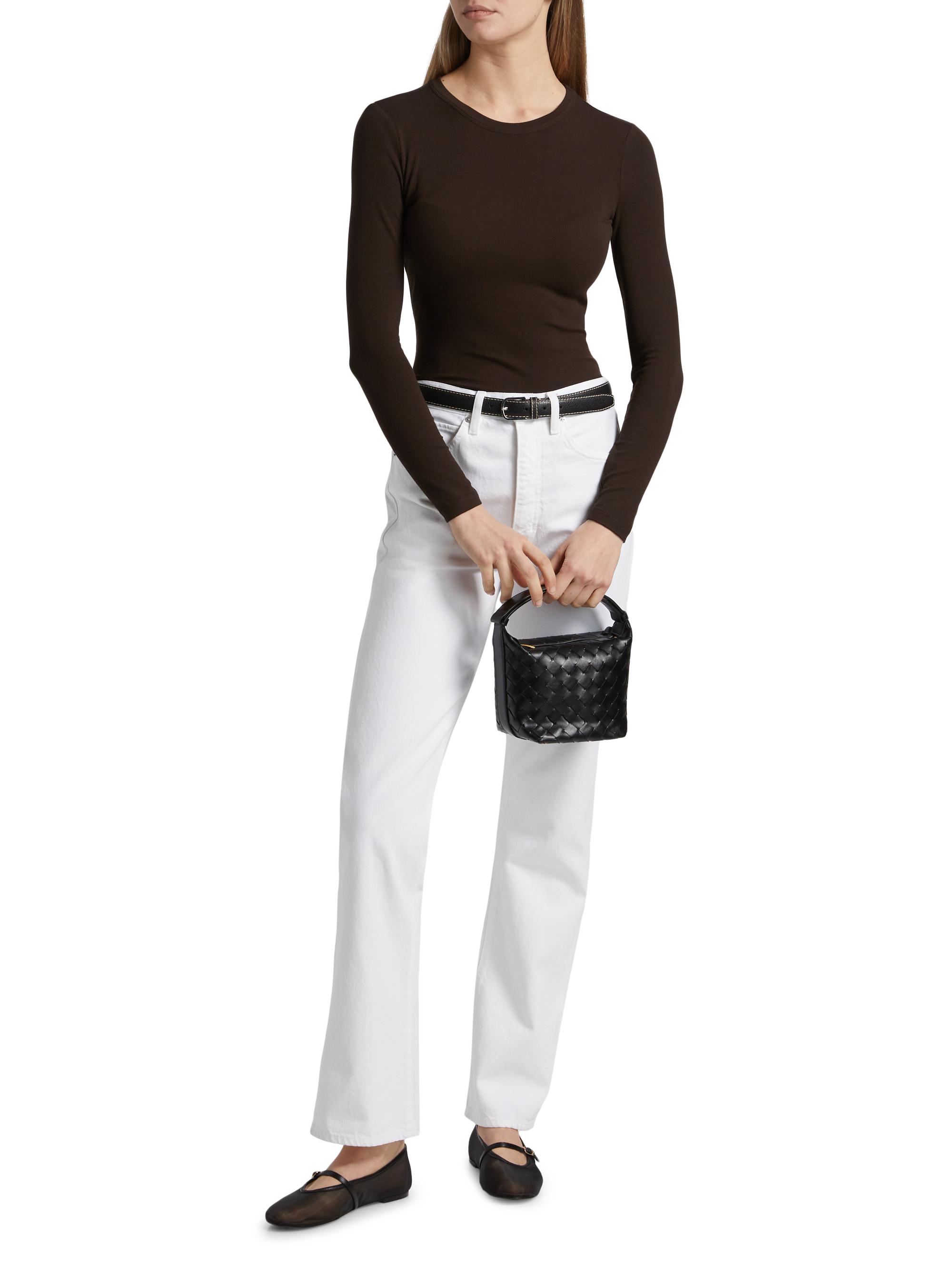 FRAME The Rib Crewneck Long-Sleeve T-Shirt | Saks Fifth Avenue