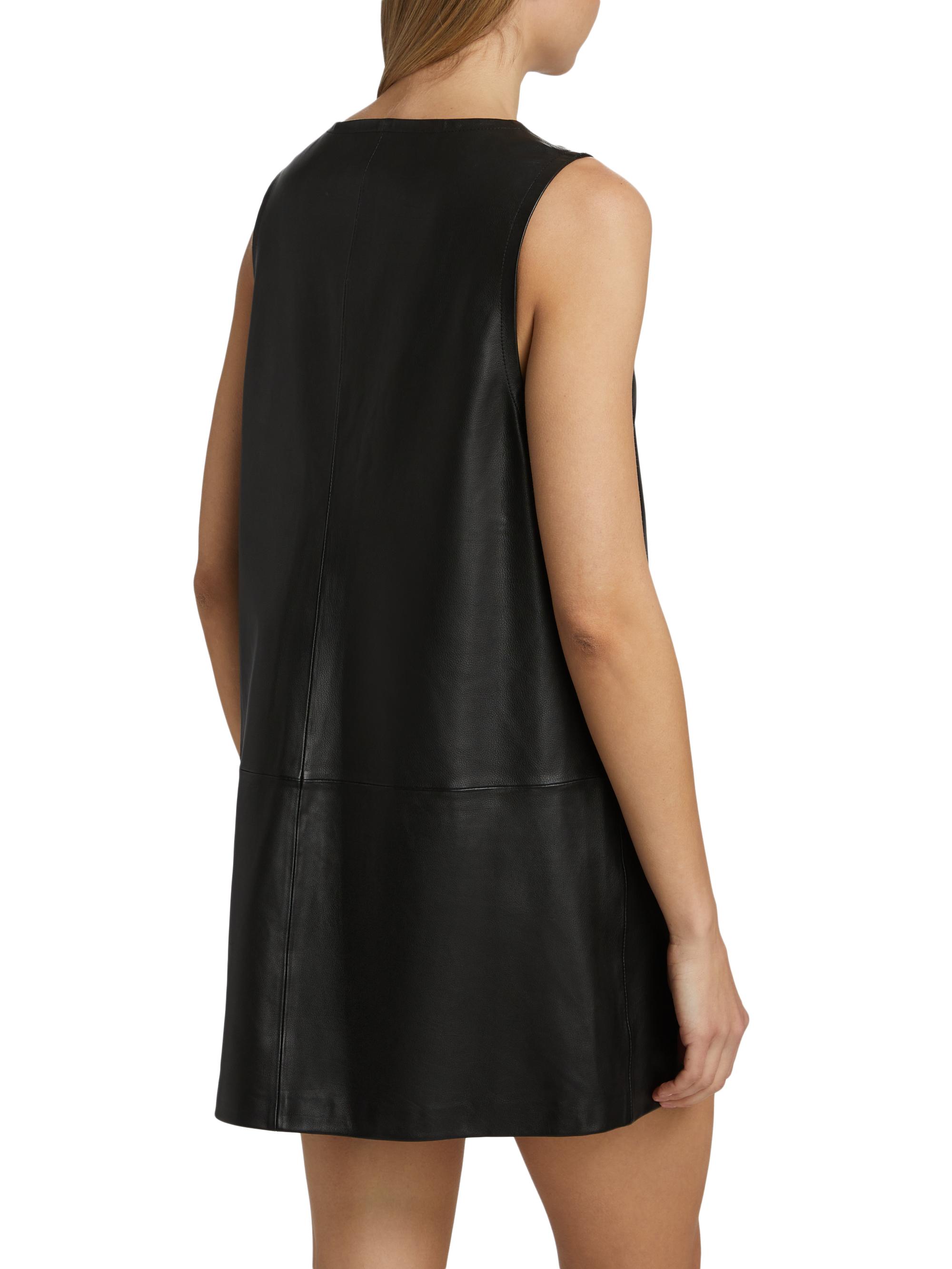 black pinafore mini dress Pinafore mini dress in wool - Black