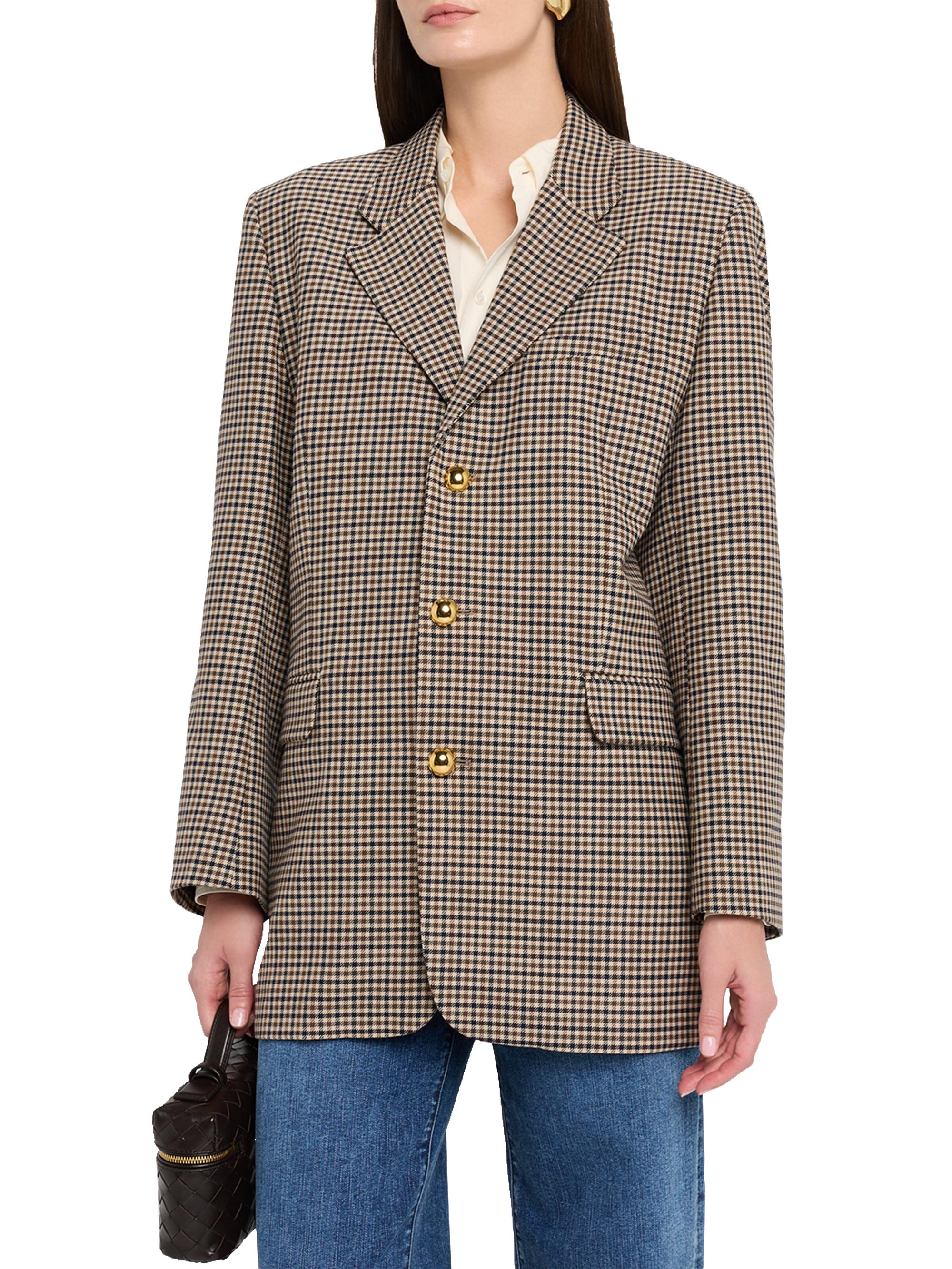 Frame The Houndstooth Wool-Blend Blazer | Saks Fifth Avenue