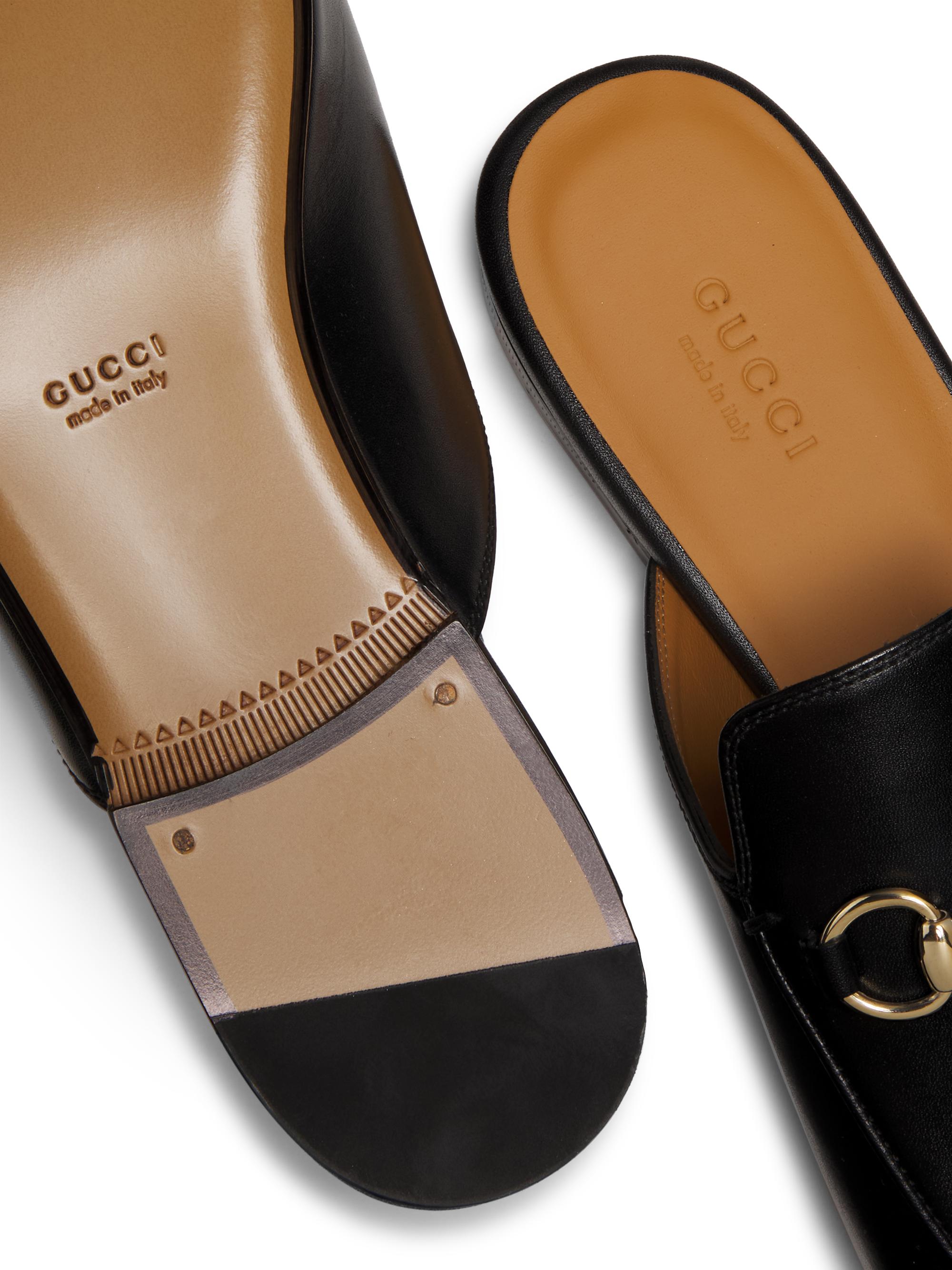 Gucci Betis Leather Mules | Saks Fifth Avenue