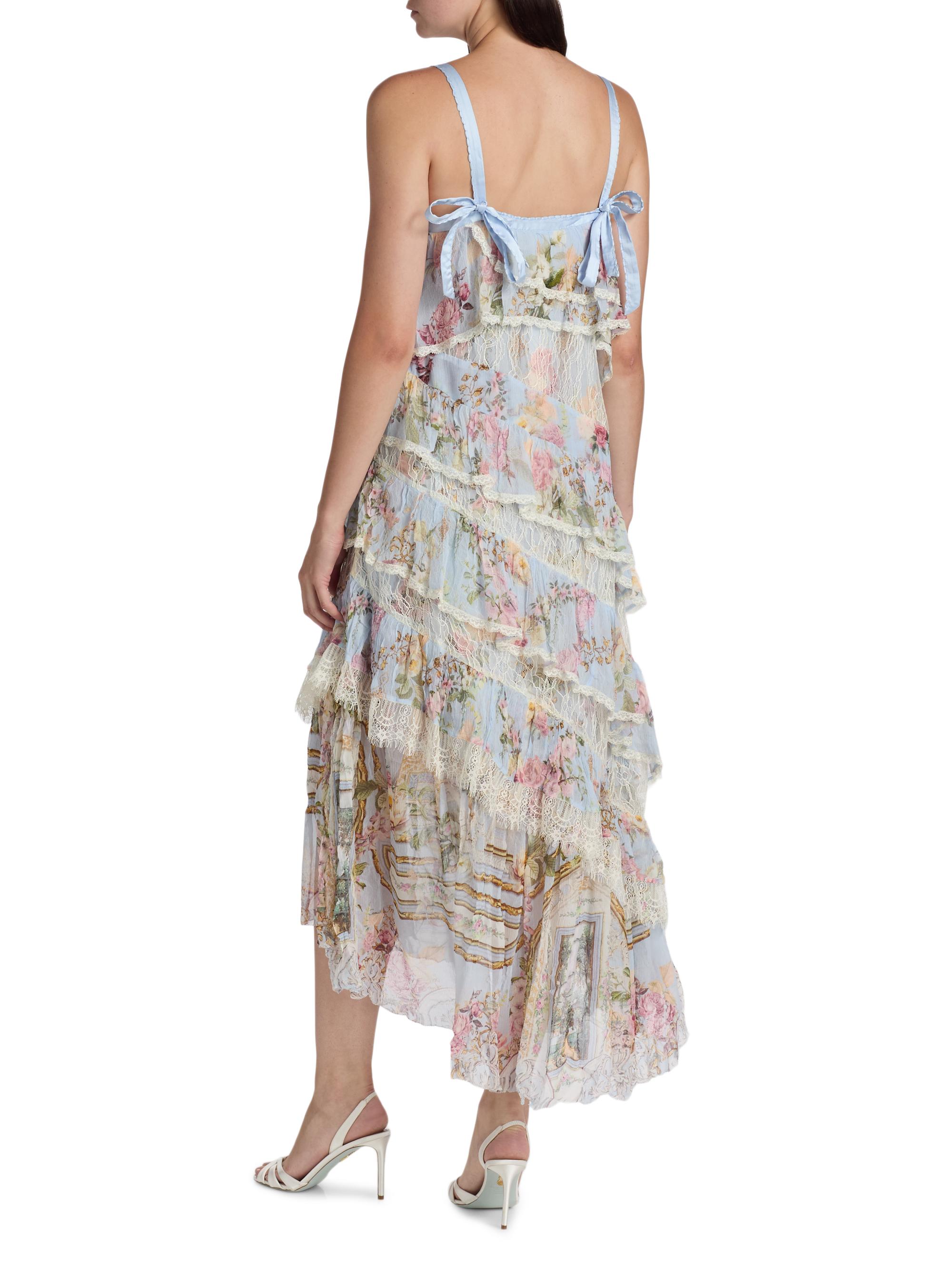 Camilla Tiled In Time Asymmetric Spliced Lace Midi-Dress | Saks Fifth Avenue