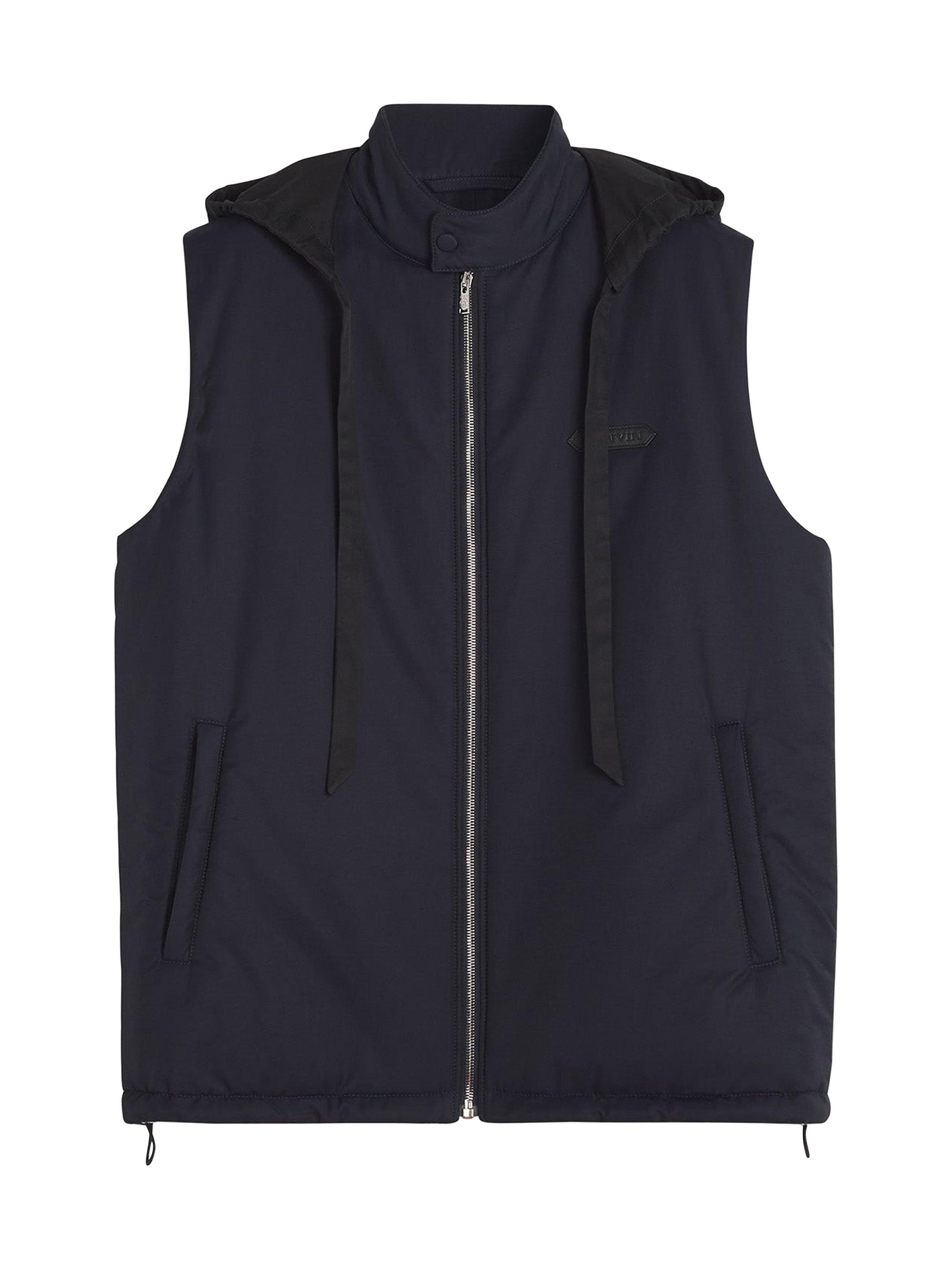 Lanvin Men's Sleeveless Padded Jacket in Technical Cotton - Navy Blue