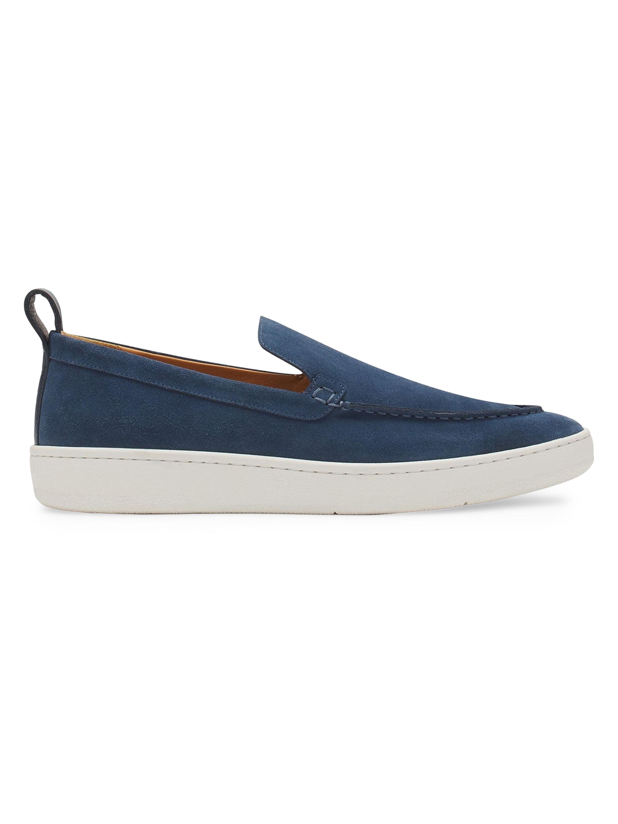 Lanvin Men's Cruiser Suede Moccasin Loafers - Navy Blue