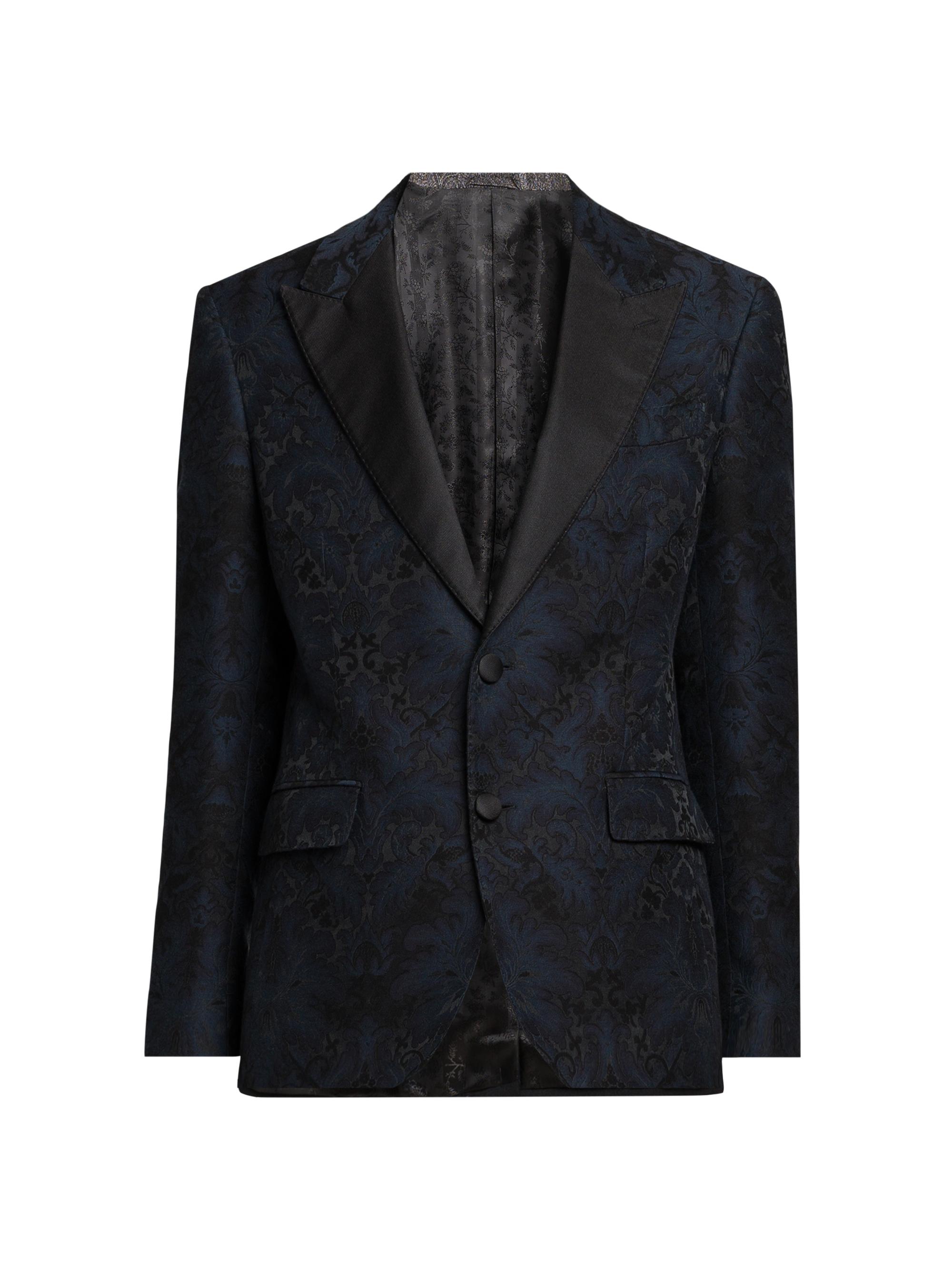 Etro Men's Printed Cotton-Silk Blazer - Multicolor Blue
