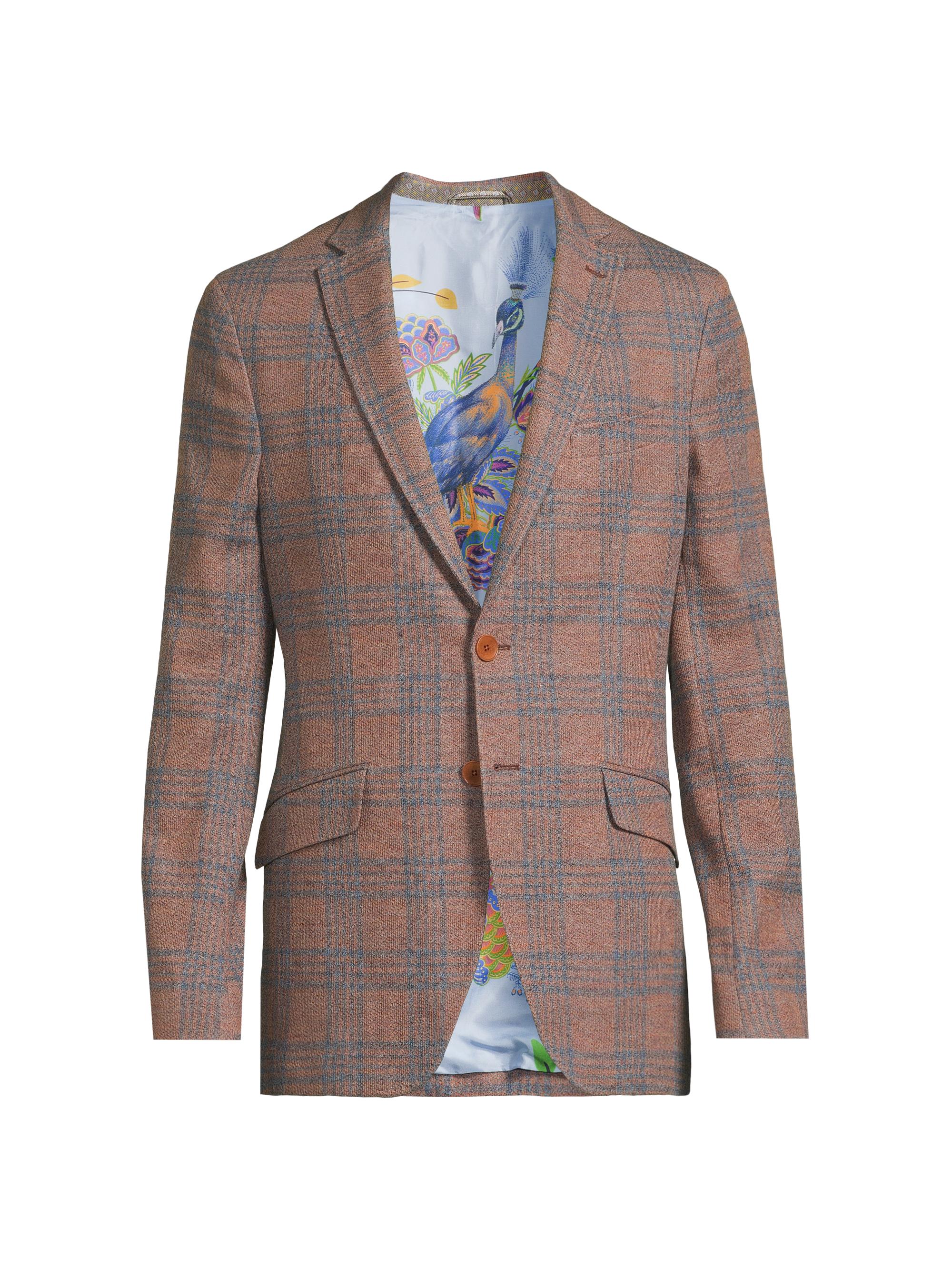 Etro Men's Plaid Cotton-Wool Jacket - Pink