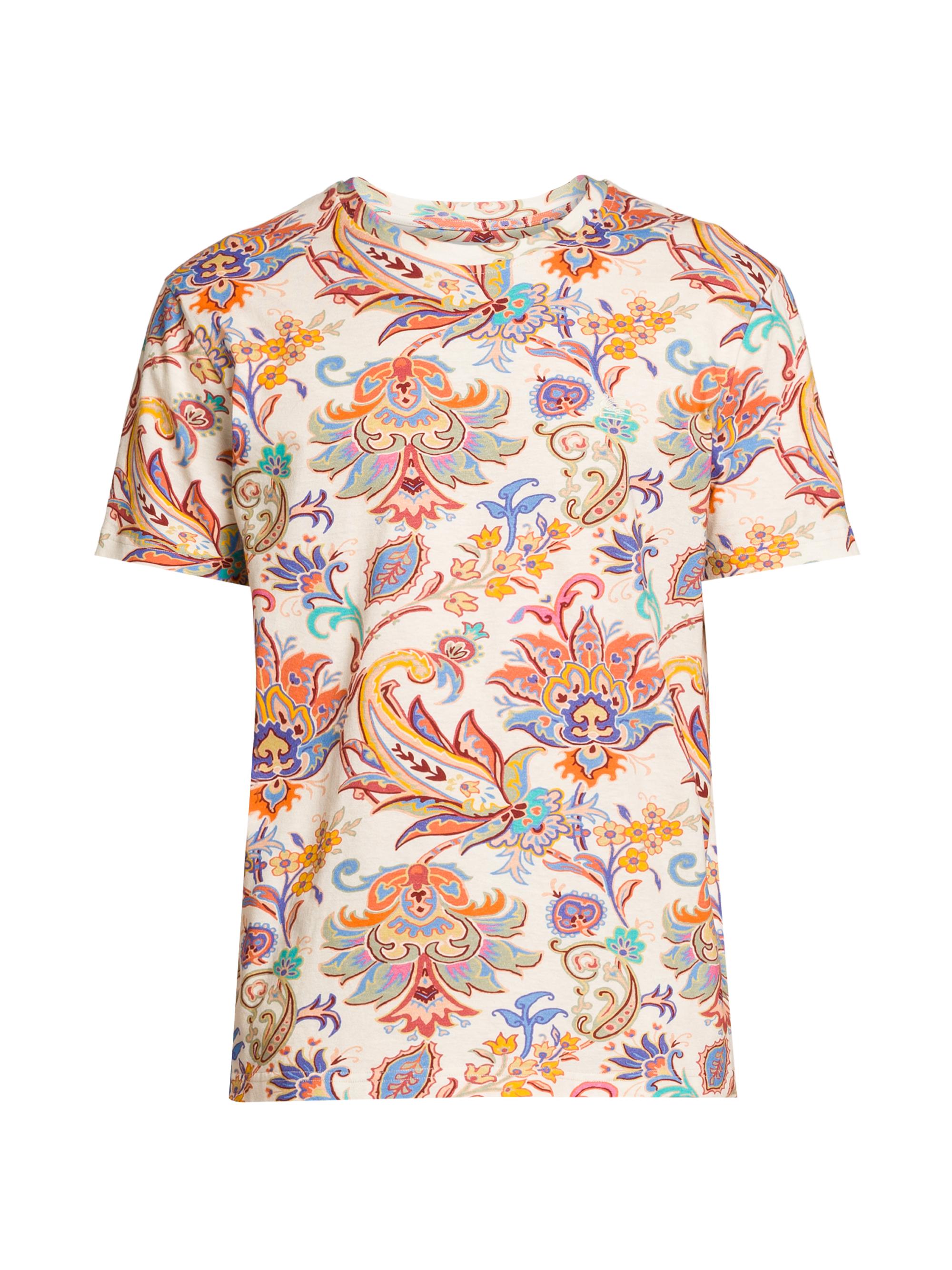 Etro Men's Paisley Cotton-Linen T-Shirt - Stampa Beige