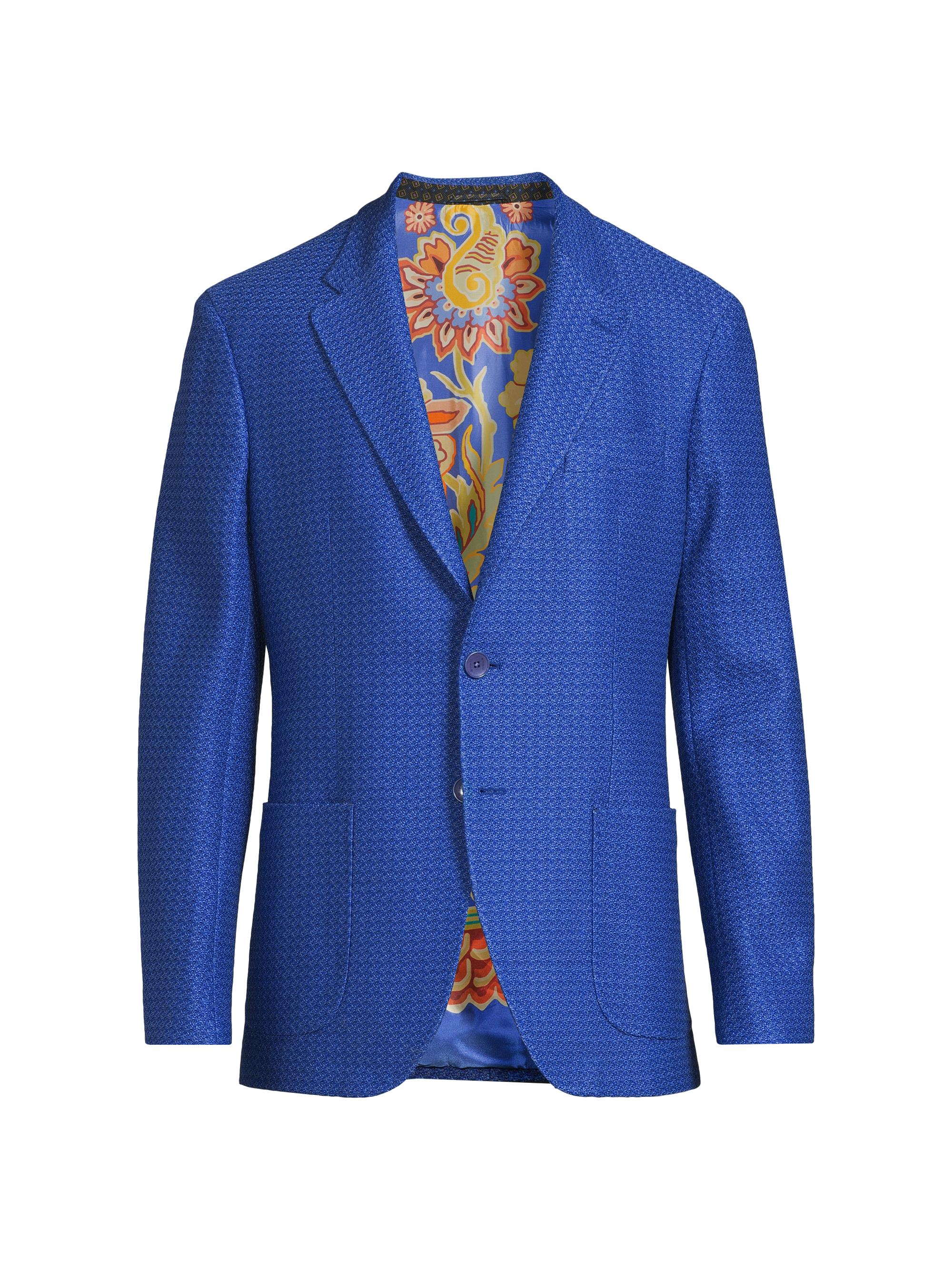 Etro Men's Textured Cotton Jacket - High Blue