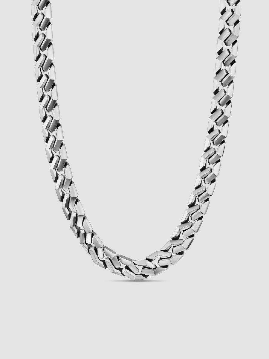 David Yurman Curb Chain Angular Link Necklace in Sterling Silver, 11 ...