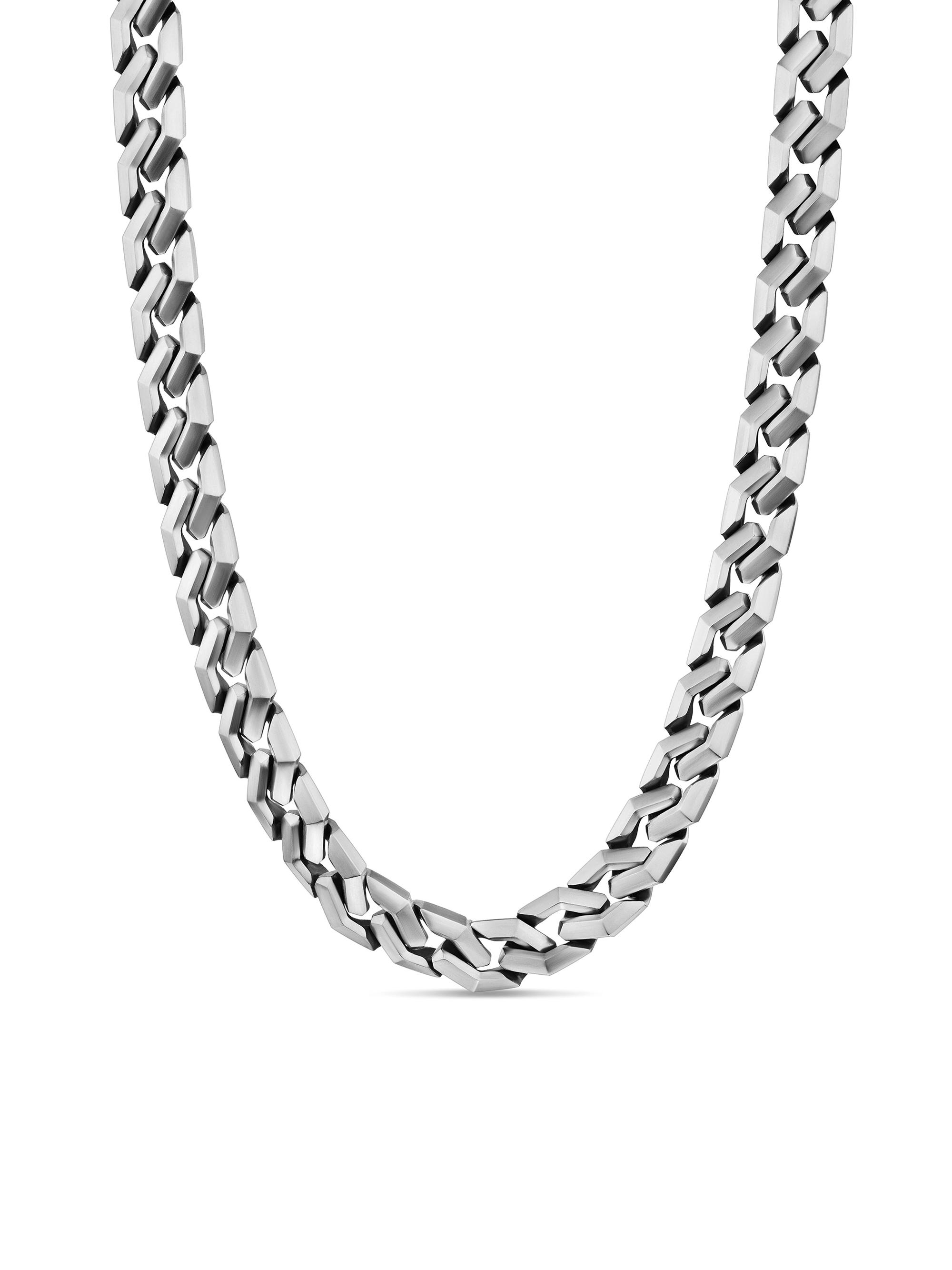 David Yurman Men's Curb Chain Angular Link Necklace in Sterling Silver, 11.5MM - Silver