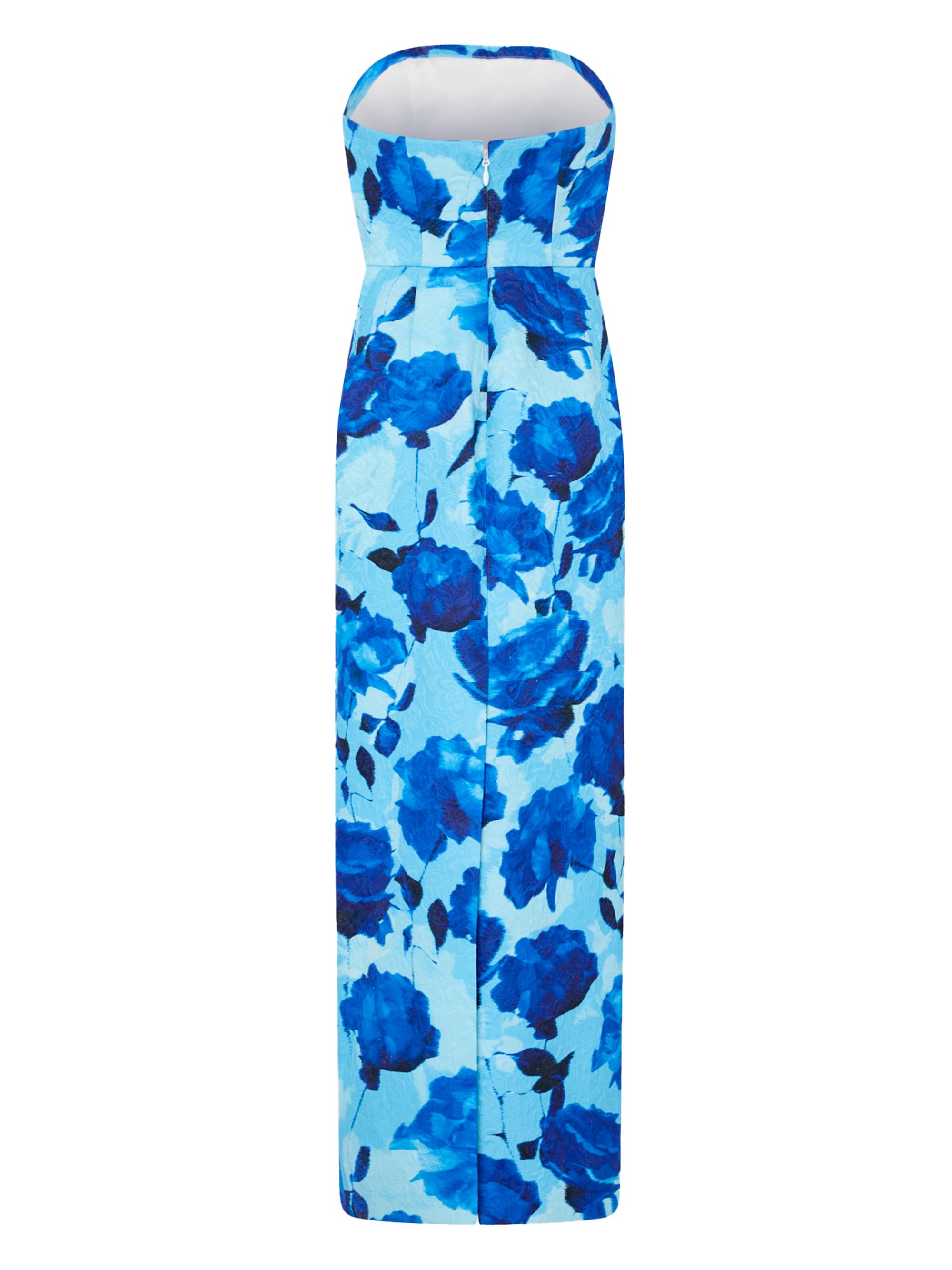 Milly Orion Blurred Blossom Jacquard Maxi Dress 0